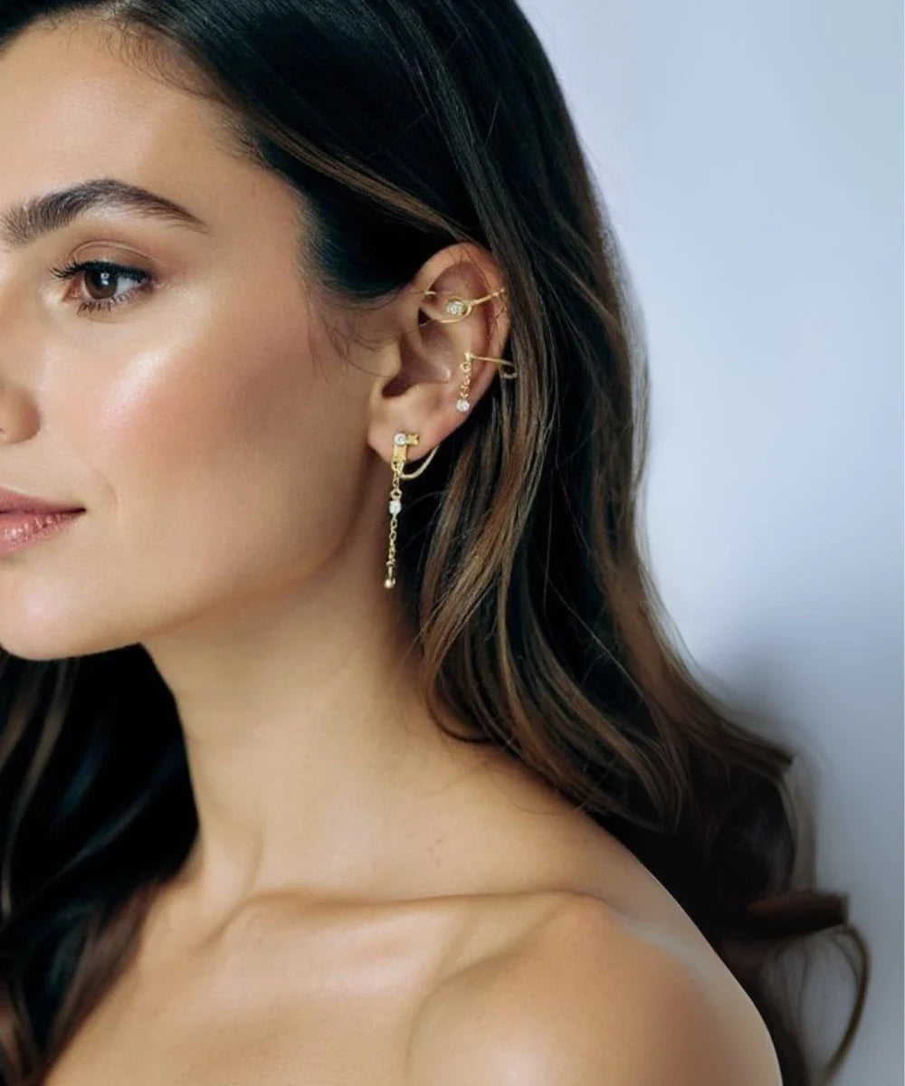 Star Moon Ear Cuff