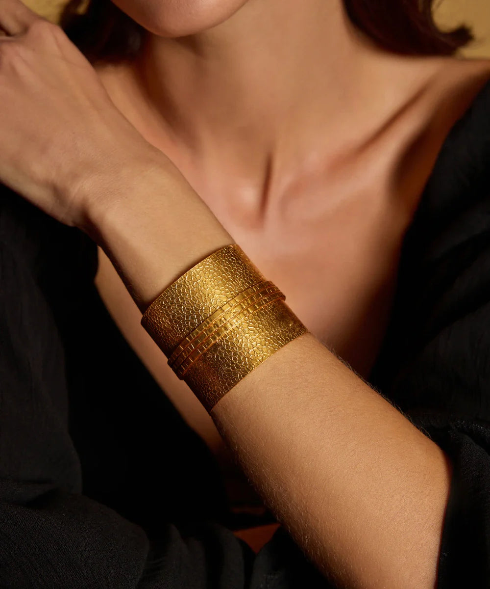 Gold Textured Cuff