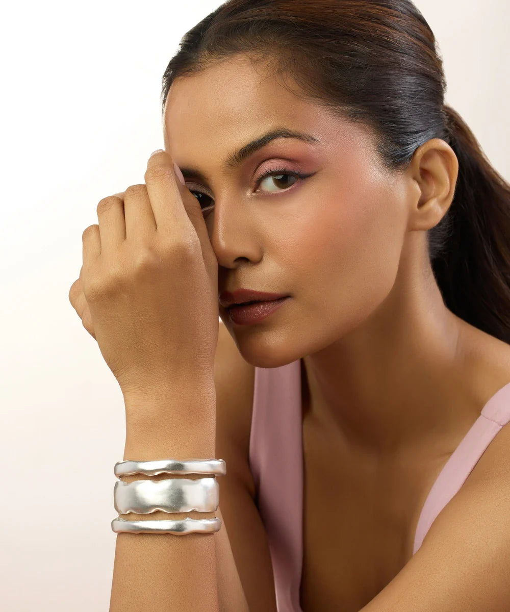 Silver Triple Cuff