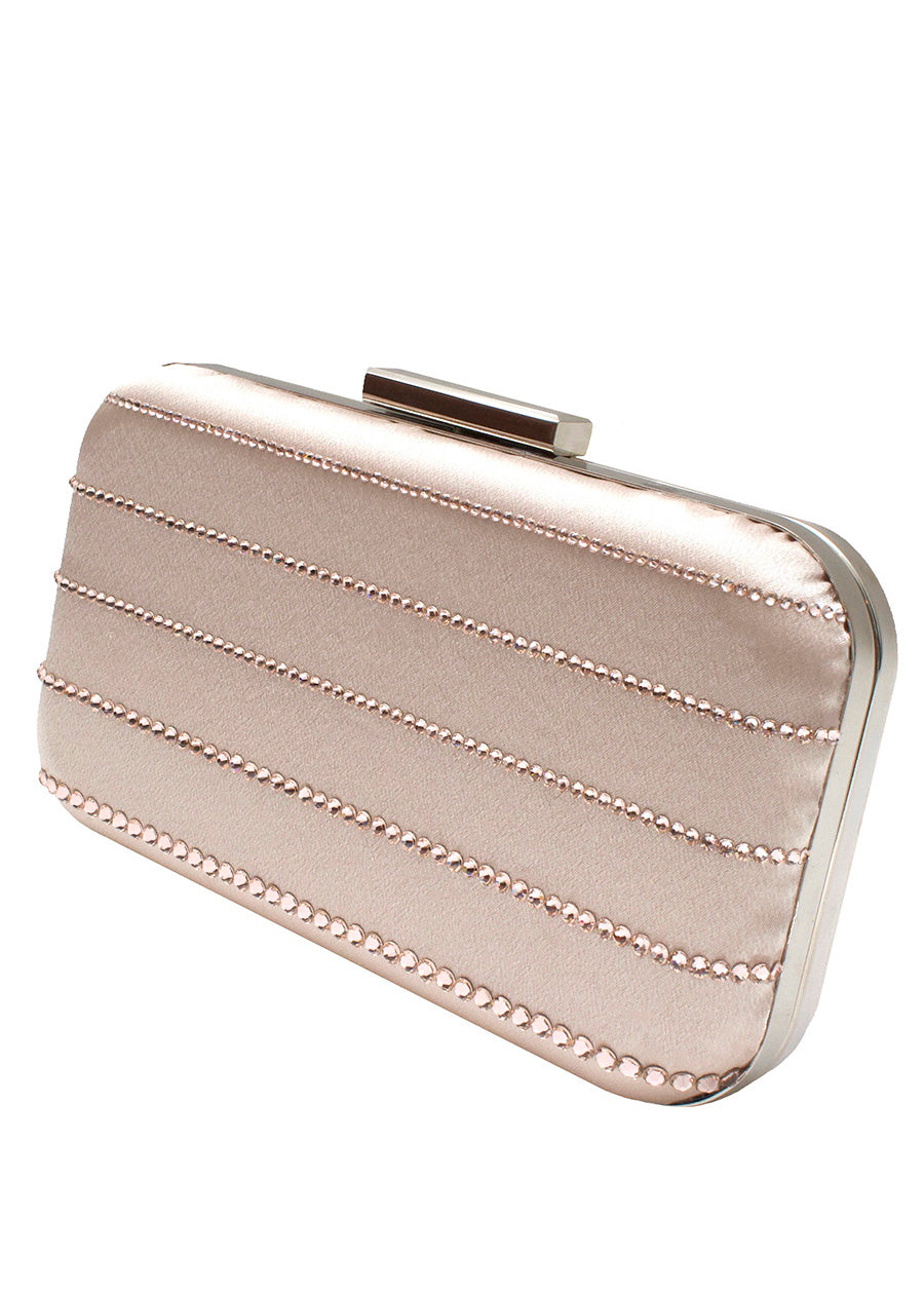 Harmony Striped Crystal Clutch
