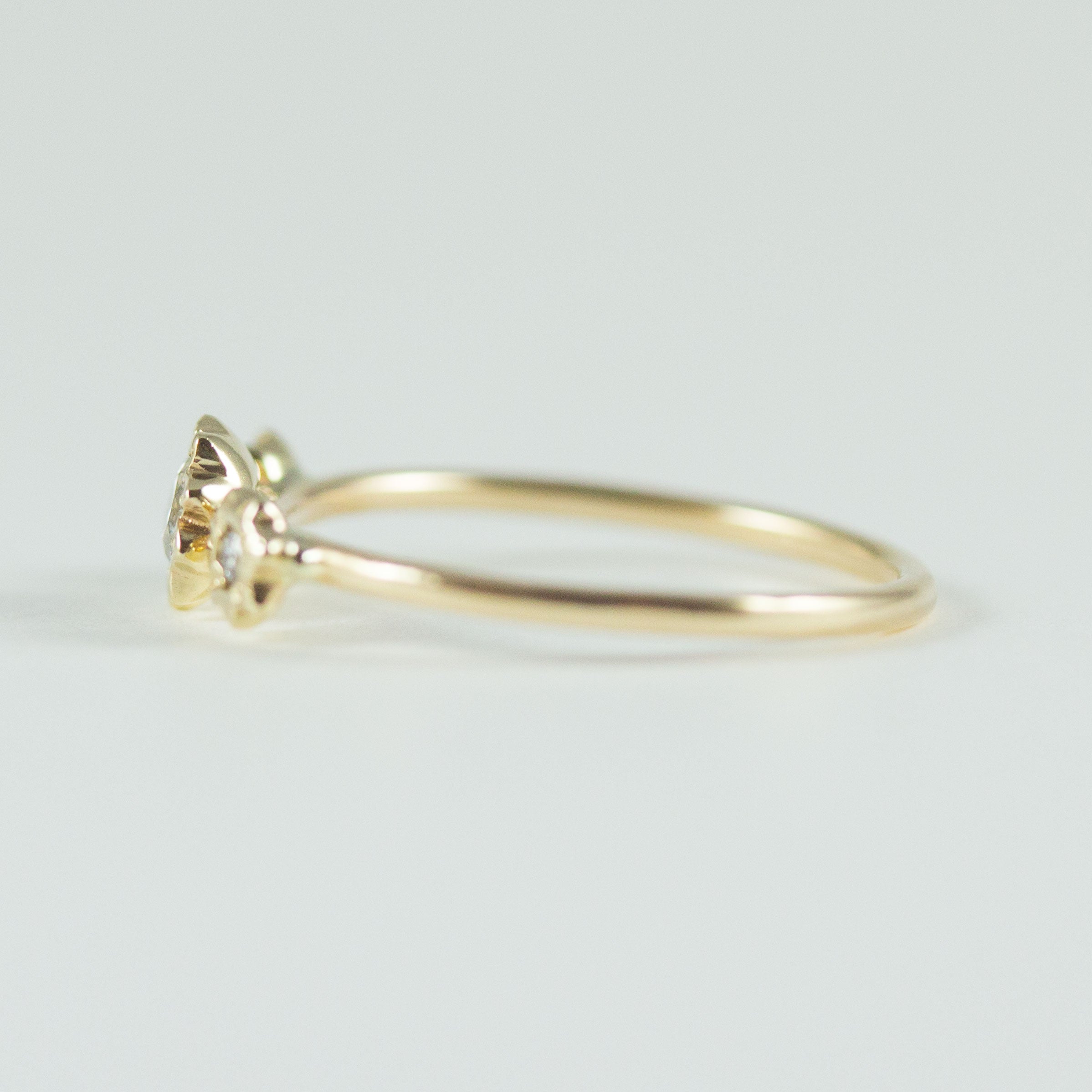 Starry Diamond Cluster Ring