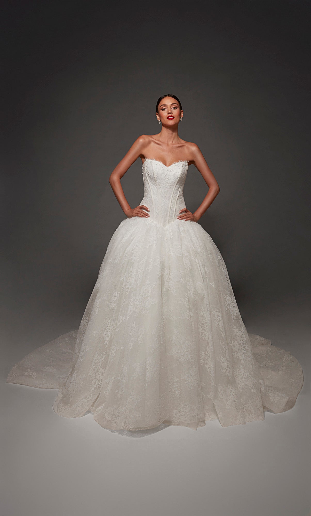 ALYCE Paris 7169 Bridal Sweetheart Neckline Elegant Fit N Flare Dress