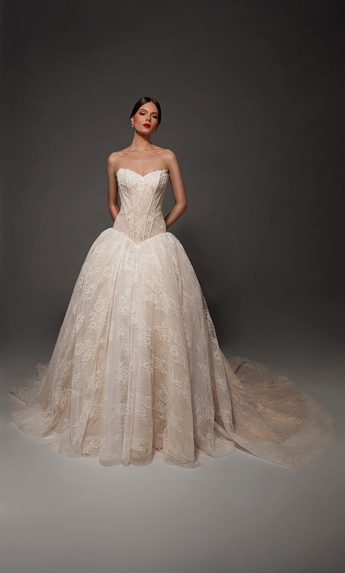 ALYCE Paris 7169 Bridal Sweetheart Neckline Elegant Fit N Flare Dress