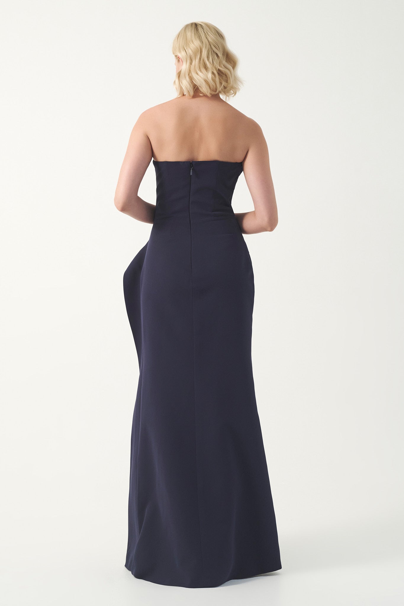 Strapless Gown with Flowing Veil