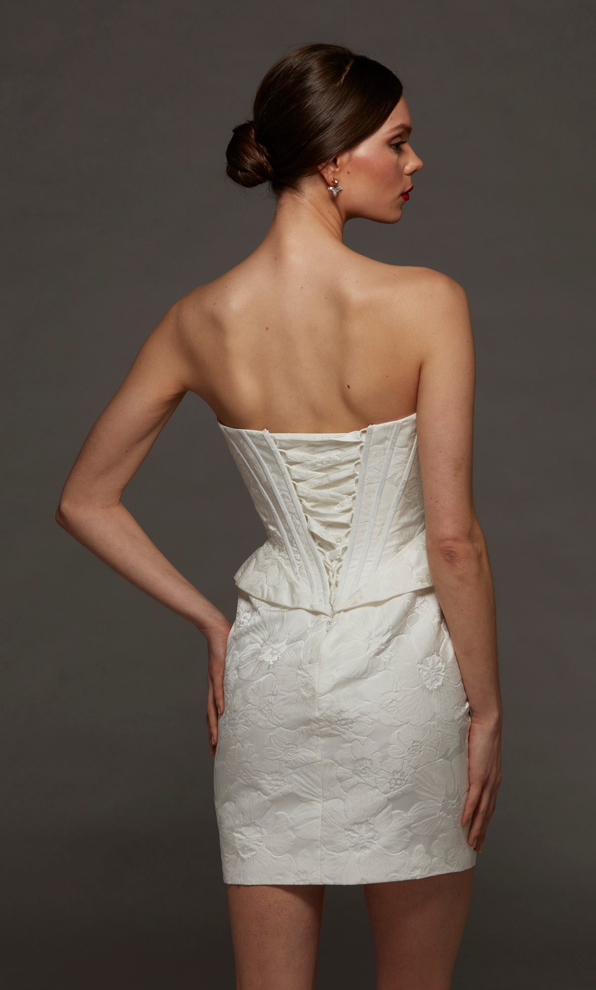 ALYCE Paris 70093 Bridal Cat-eye Neckline Simple Straight Dress