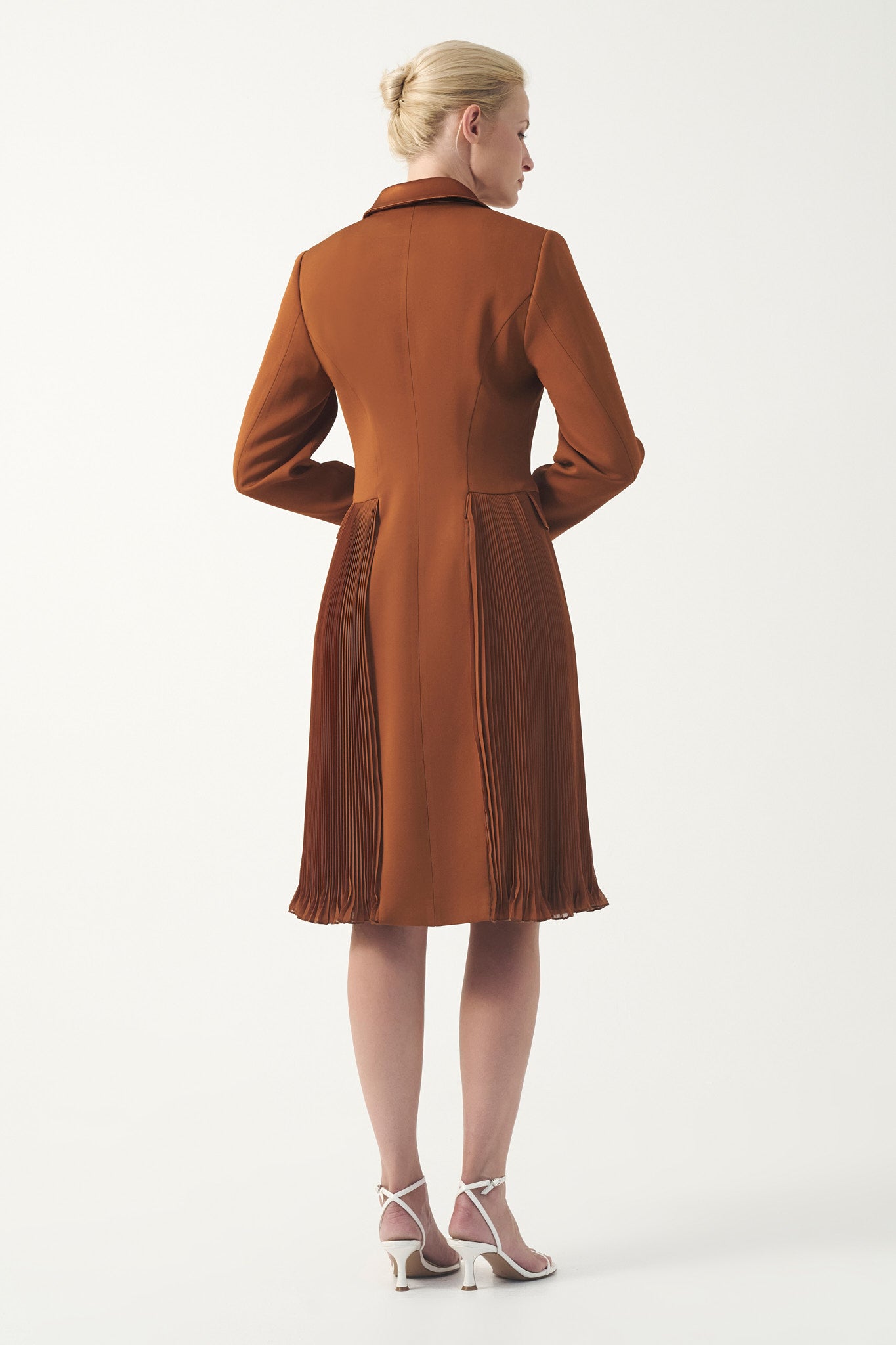 Pleated Charm Coat Dress