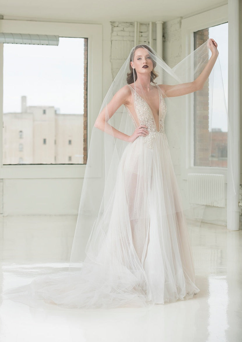 1901 Two-Tier Cathedral Handkerchief Veil