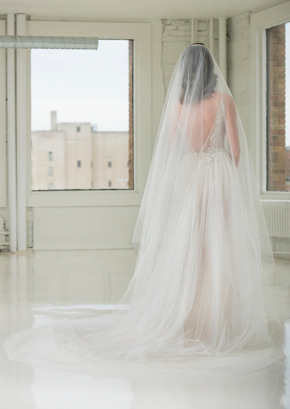 1901 Two-Tier Cathedral Handkerchief Veil