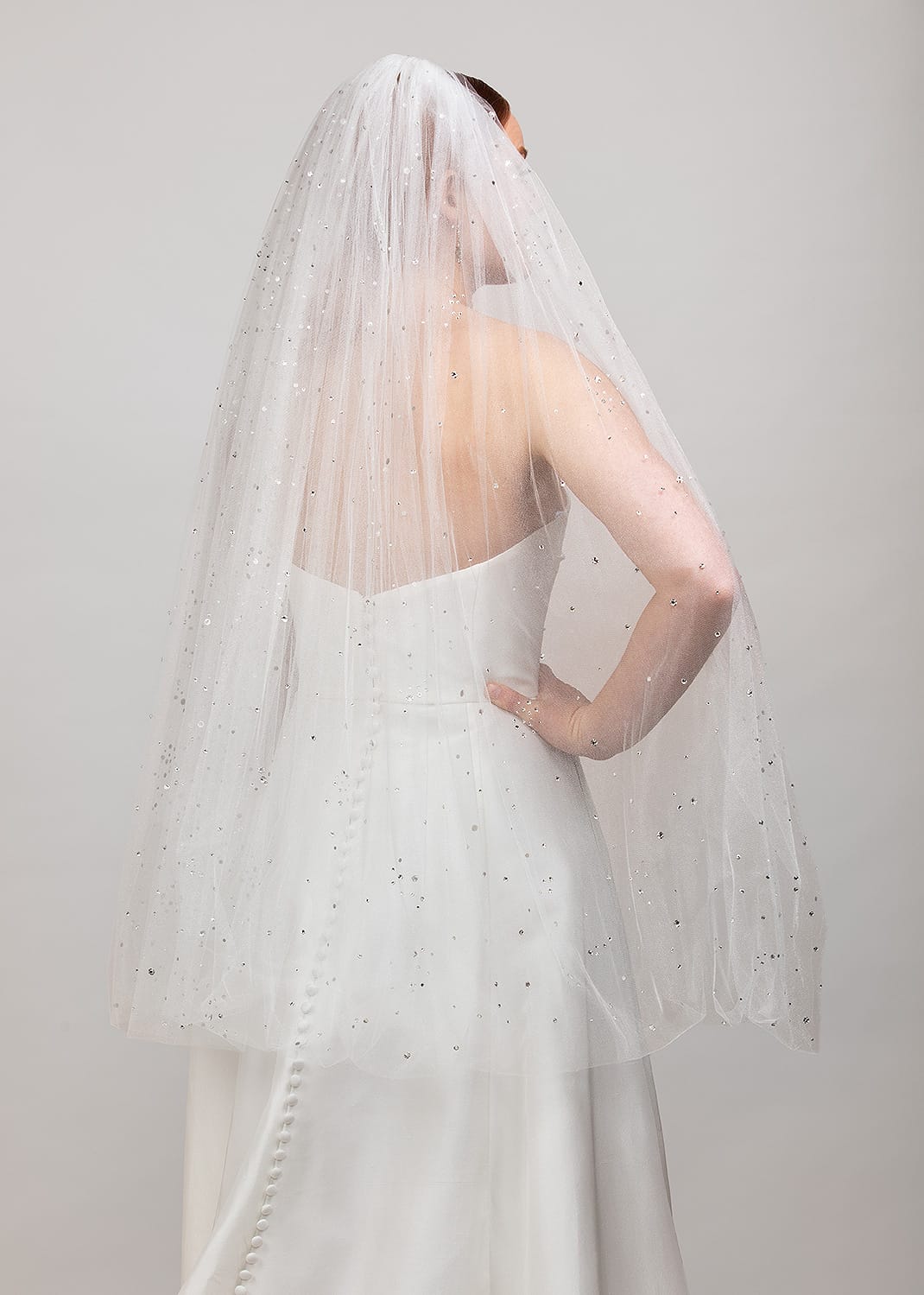 Nova Fingertip Heavy Crystal Bubble Veil