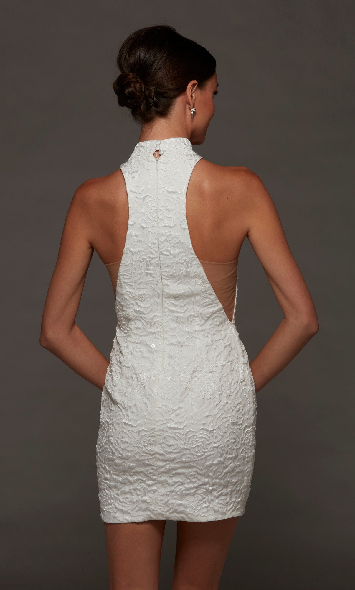 ALYCE Paris 70094 Bridal Halter Neckline Modest Straight Dress