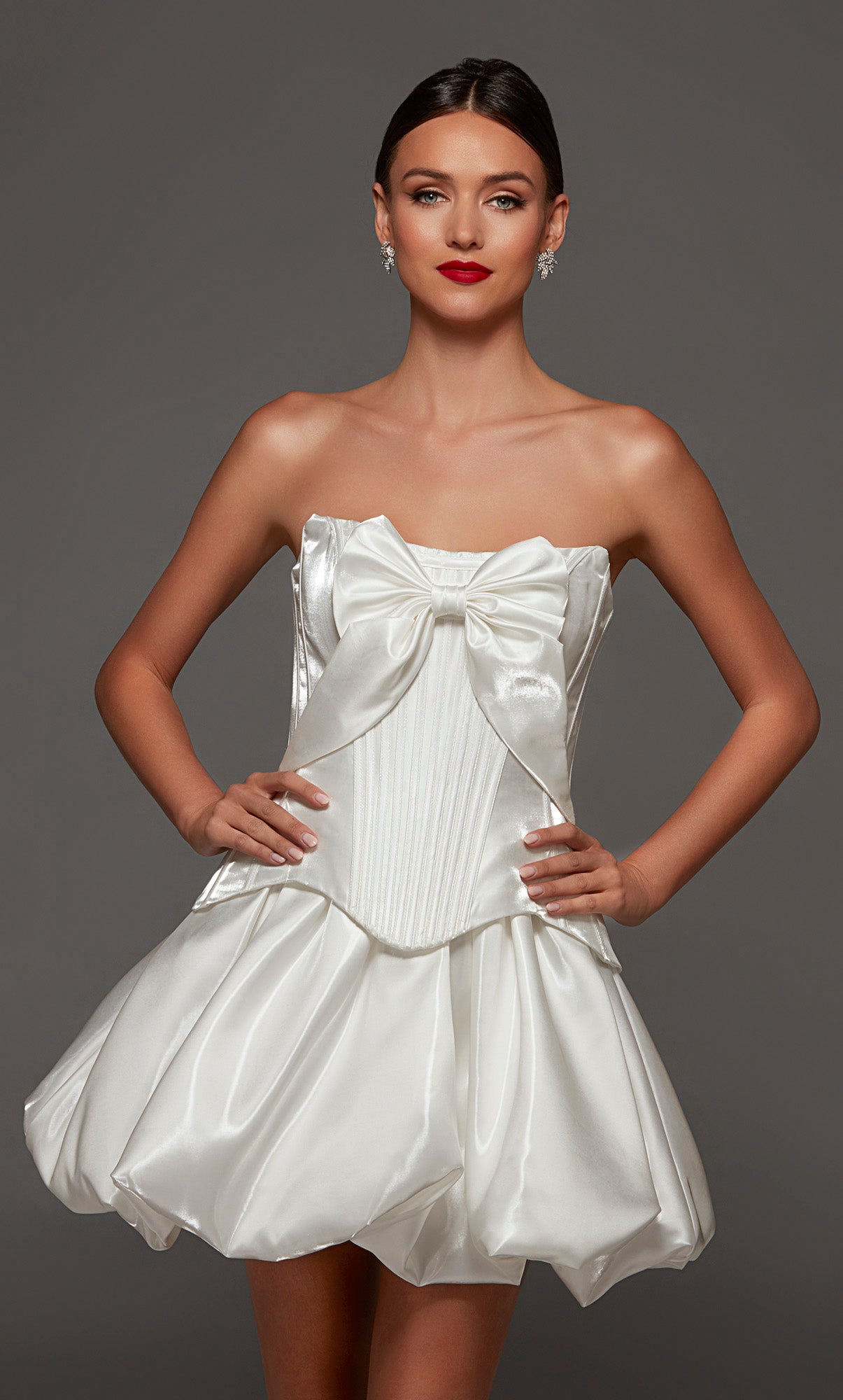 ALYCE Paris 70108 Bridal Strapless Neckline Elegant A Line Dress