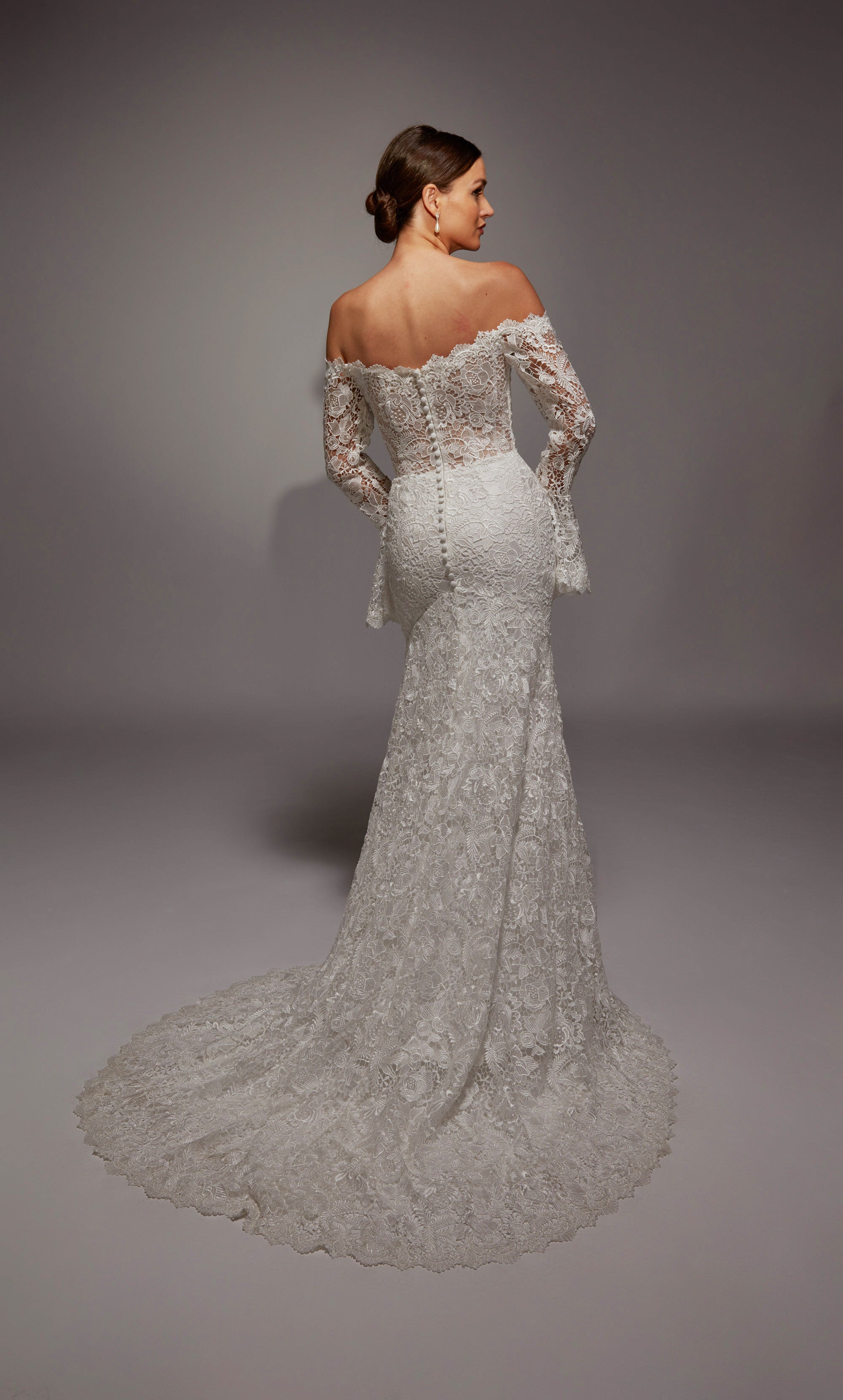 ALYCE Paris 7156 Bridal Off The Shoulder Neckline Elegant Mermaid Dress