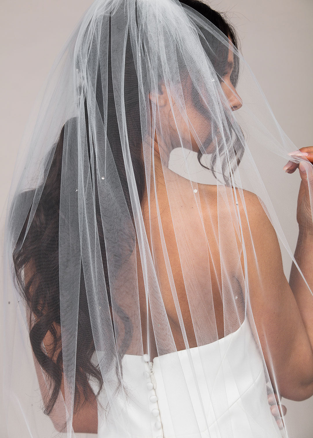 1707 Scattered Crystal Cathedral Veil