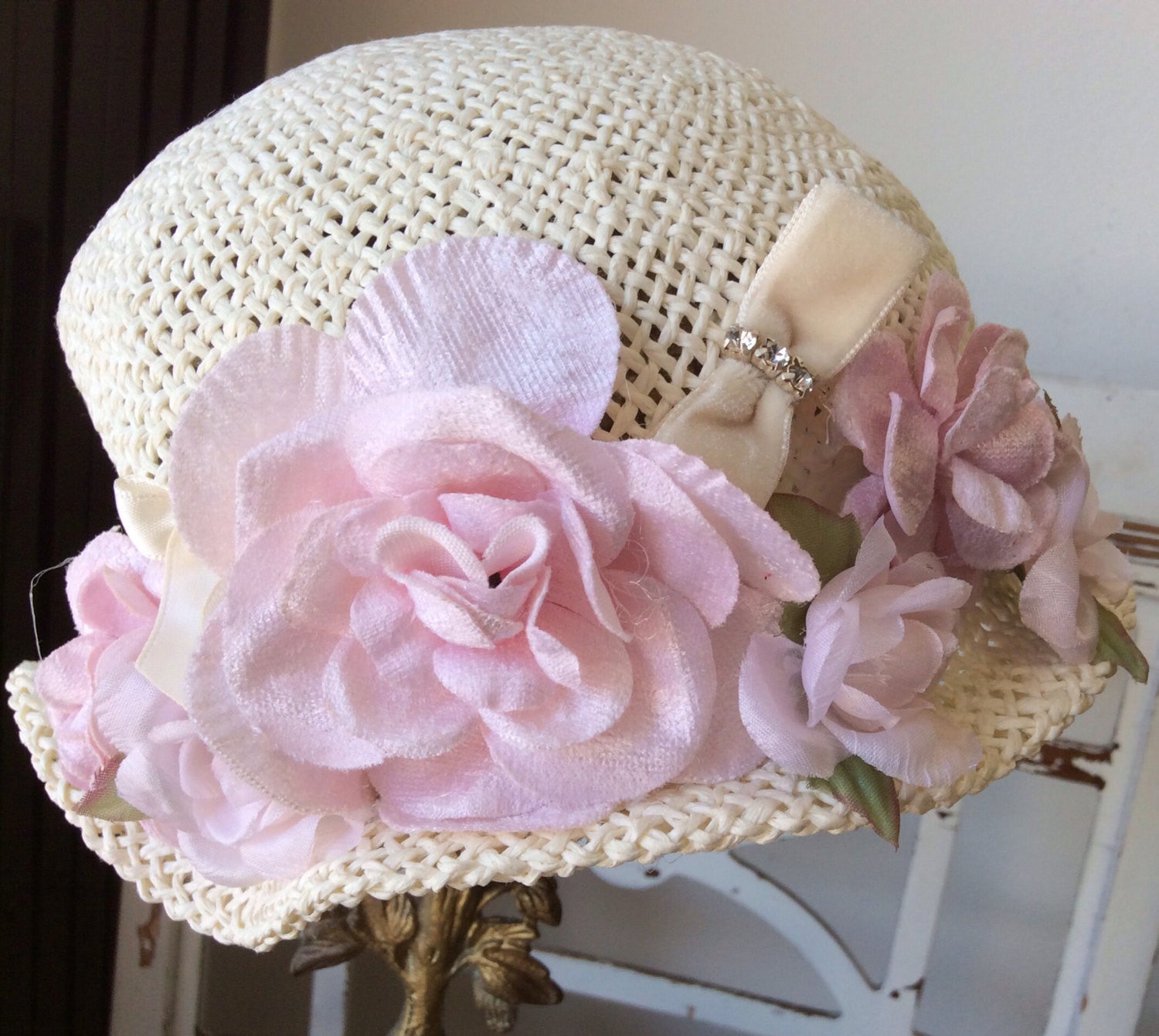 Floral Baby Hat - Rosy