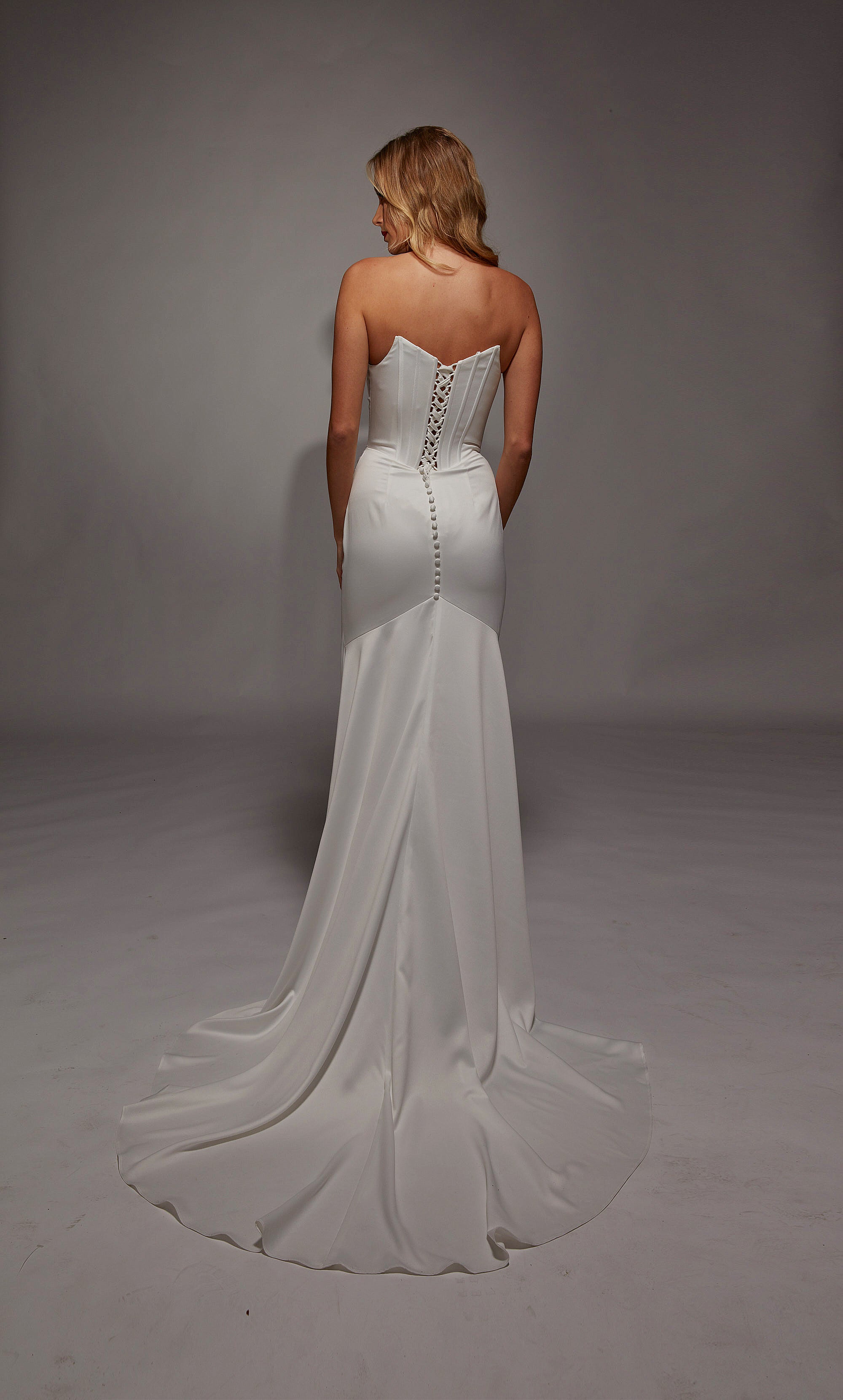 ALYCE Paris 7139 Bridal Scoop Neckline Ruched/draped Mermaid Dress