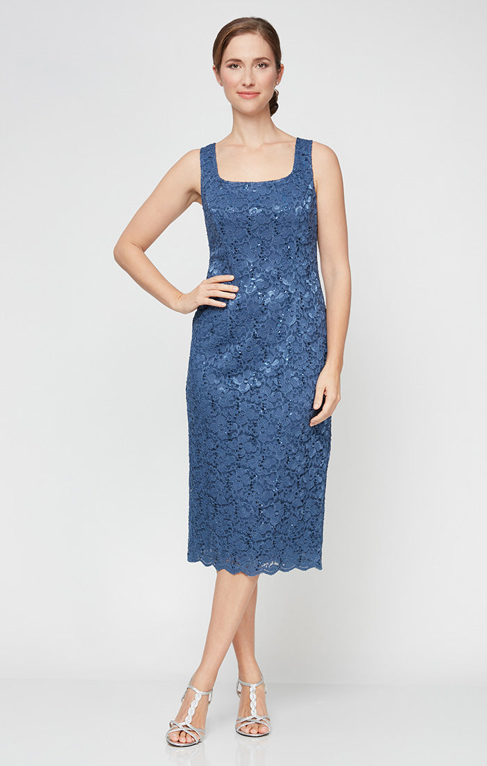 Lace Jacket Dress with Sequin Detail