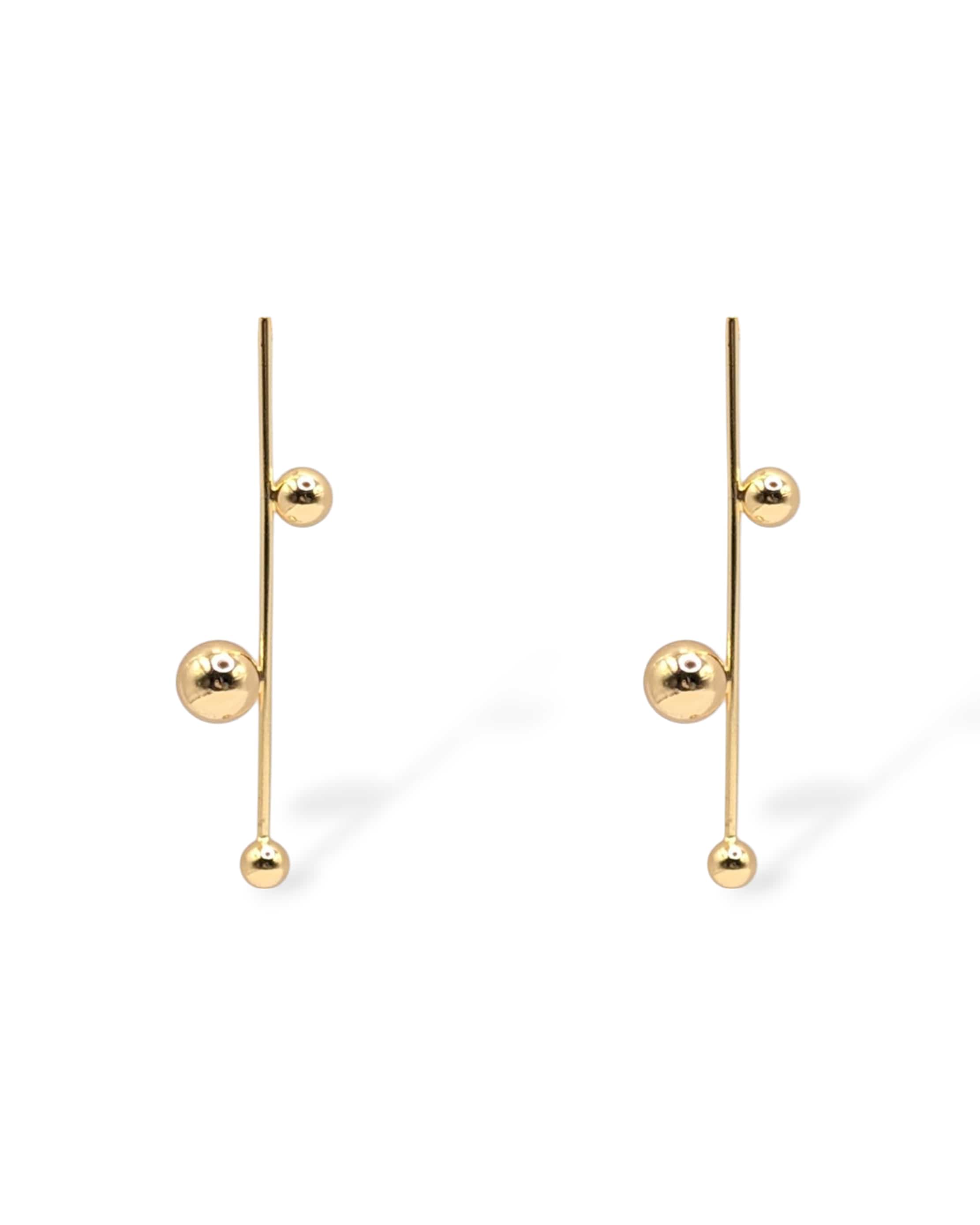 Sawyer Ball & Bar Drop Earrings