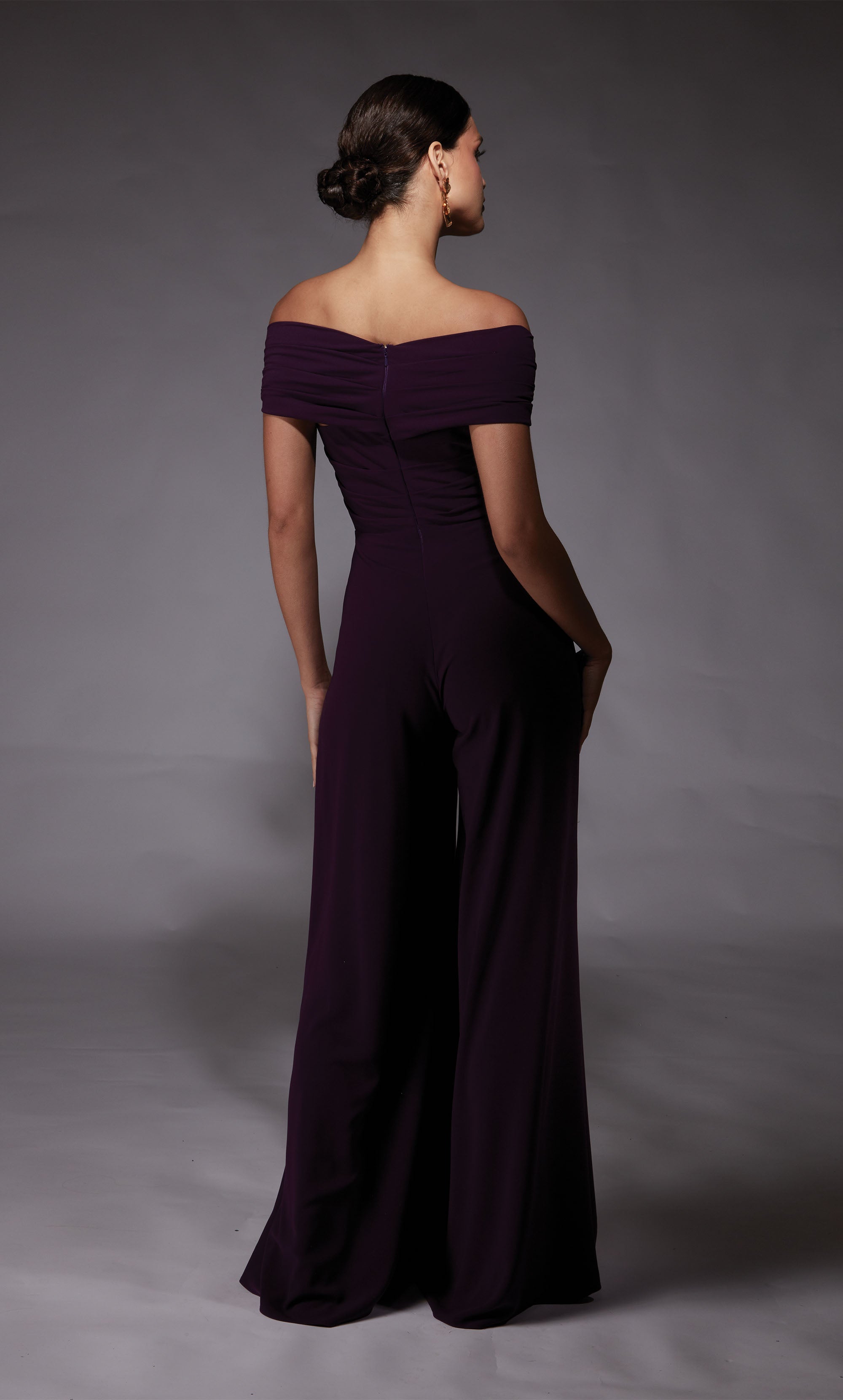 ALYCE Paris 70067 Bridal Off The Shoulder Neckline Elegant Jumpsuit Dress