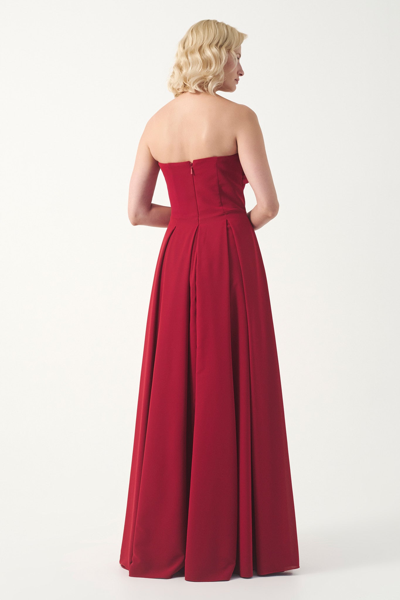 Asymmetric Draped Long Dress