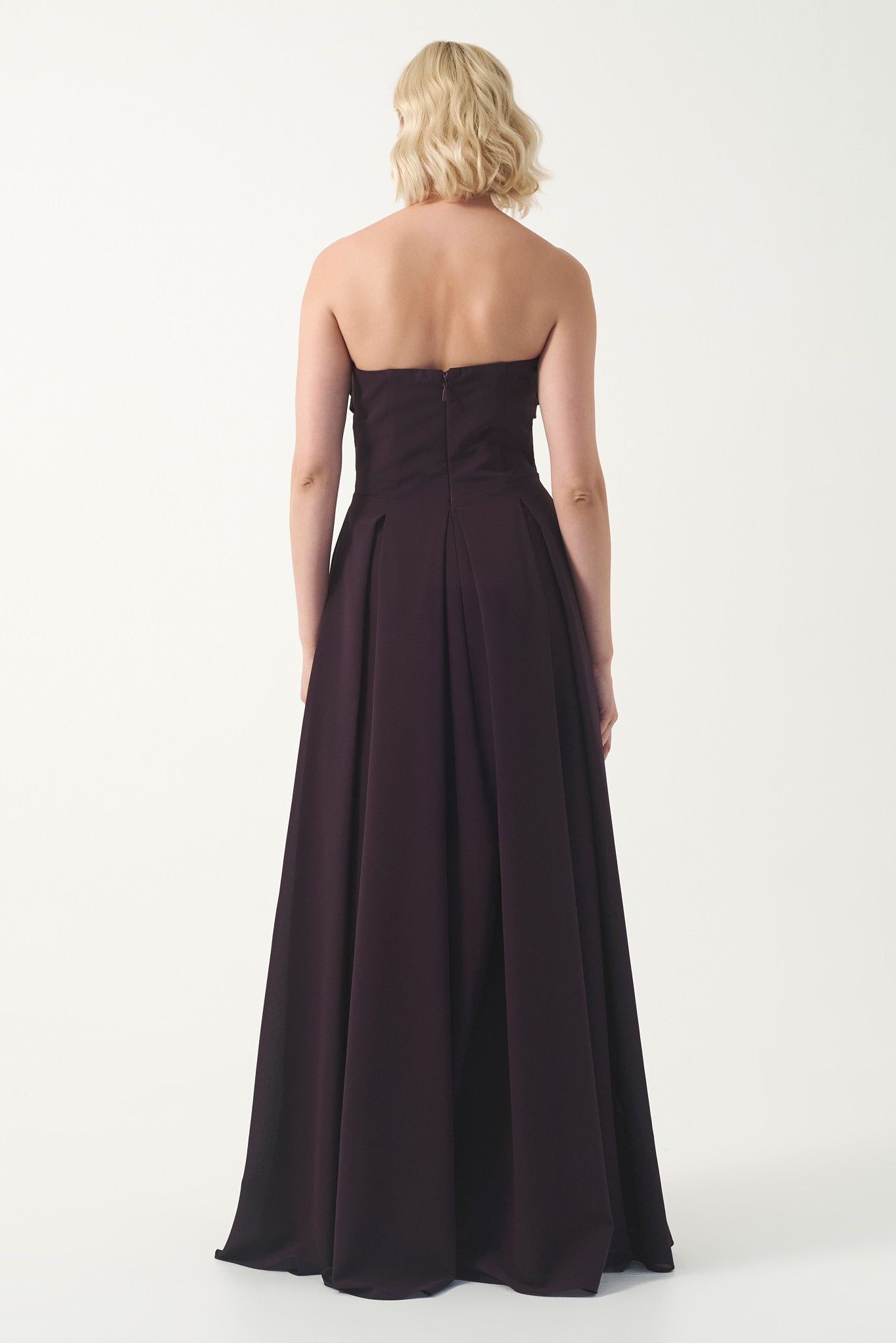 Asymmetric Draped Long Dress