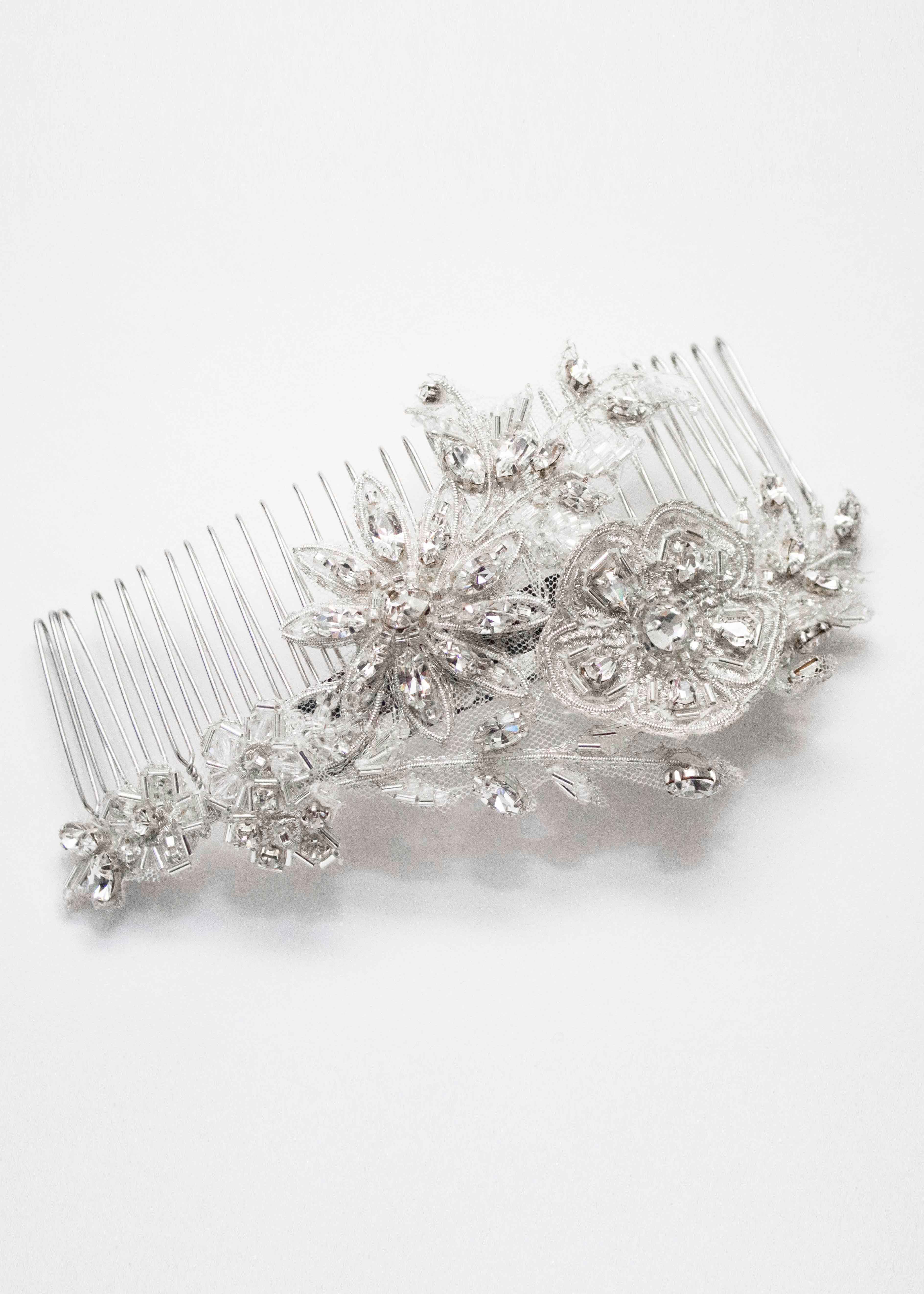 Hibiscus Crystal and Beaded Floral Hairpiece