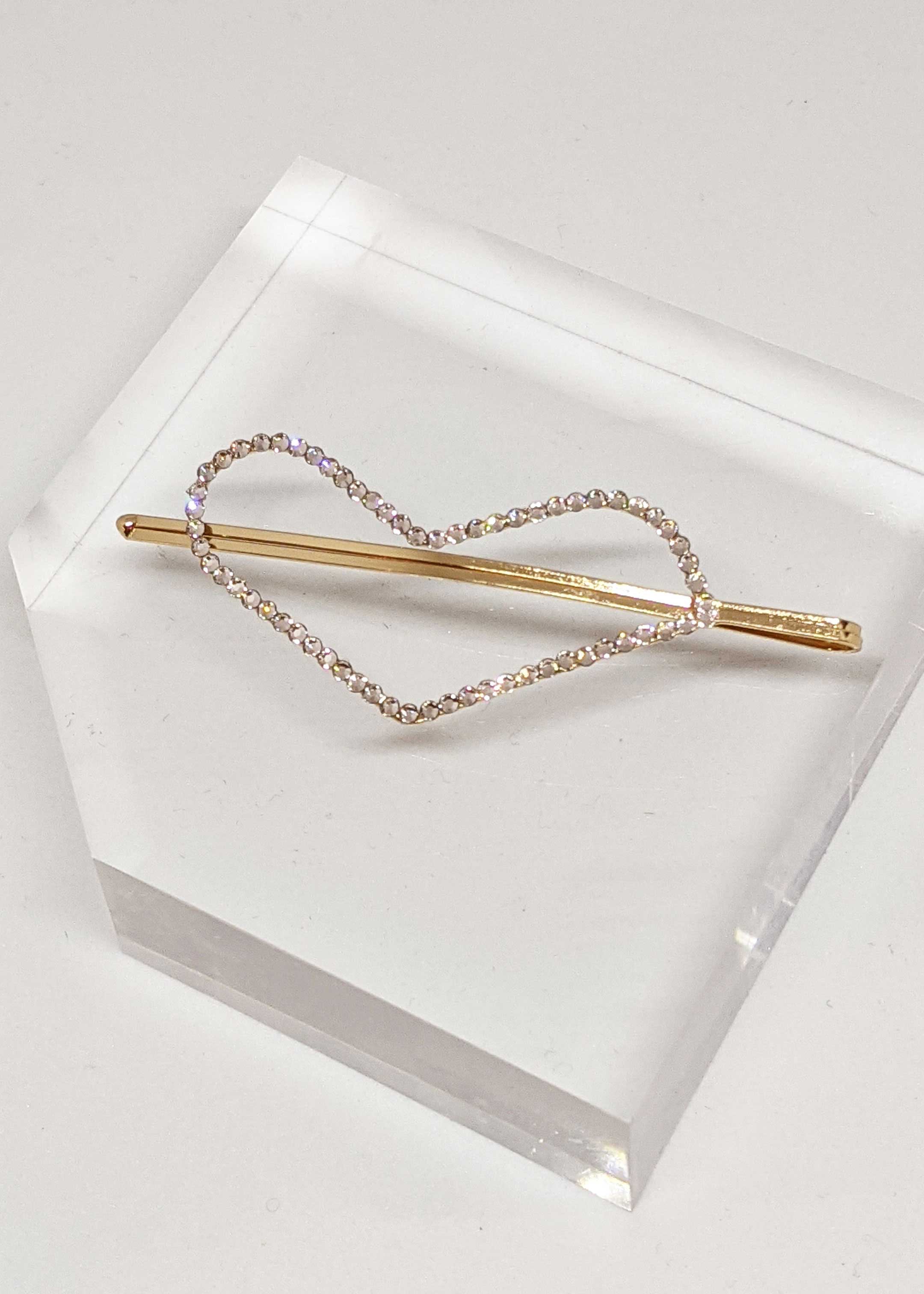 Kimmy Crystal Heart Hairpiece