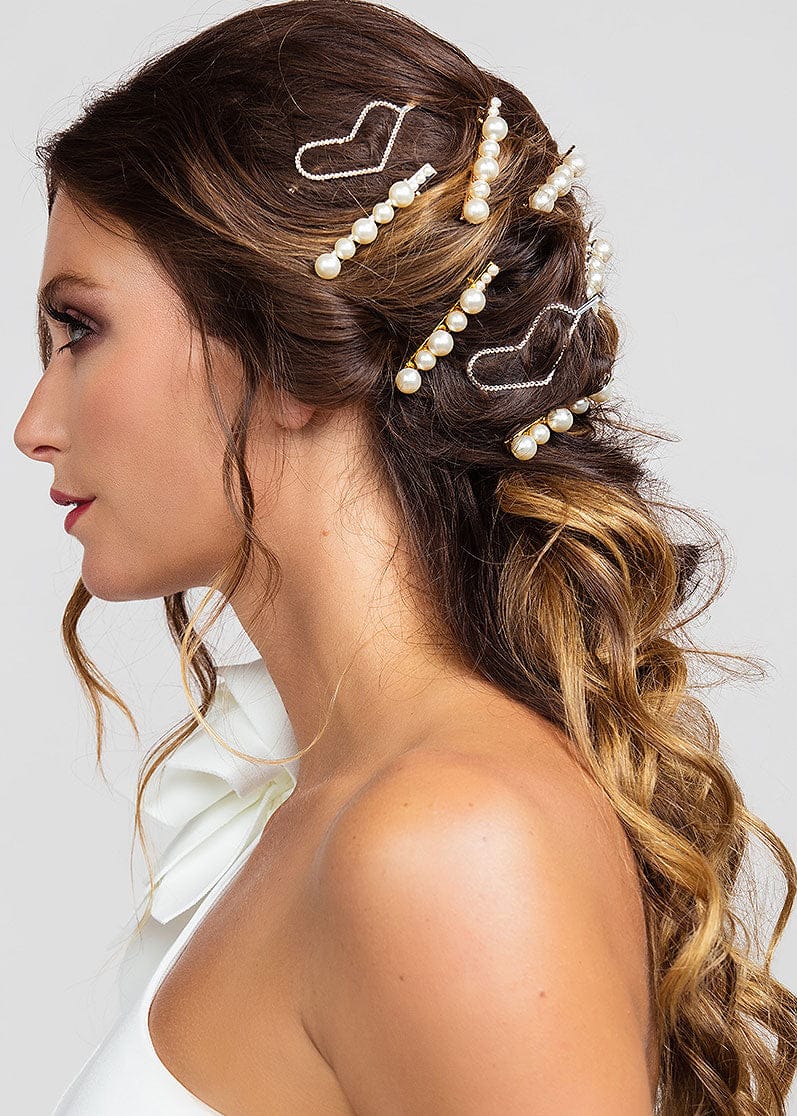 Kimmy Crystal Heart Hairpiece