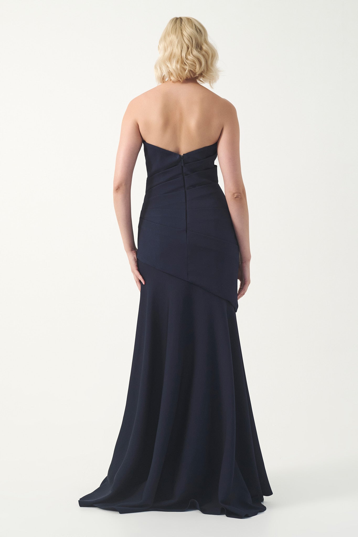 Strapless Sweetheart Gown with Asymmetric Draping