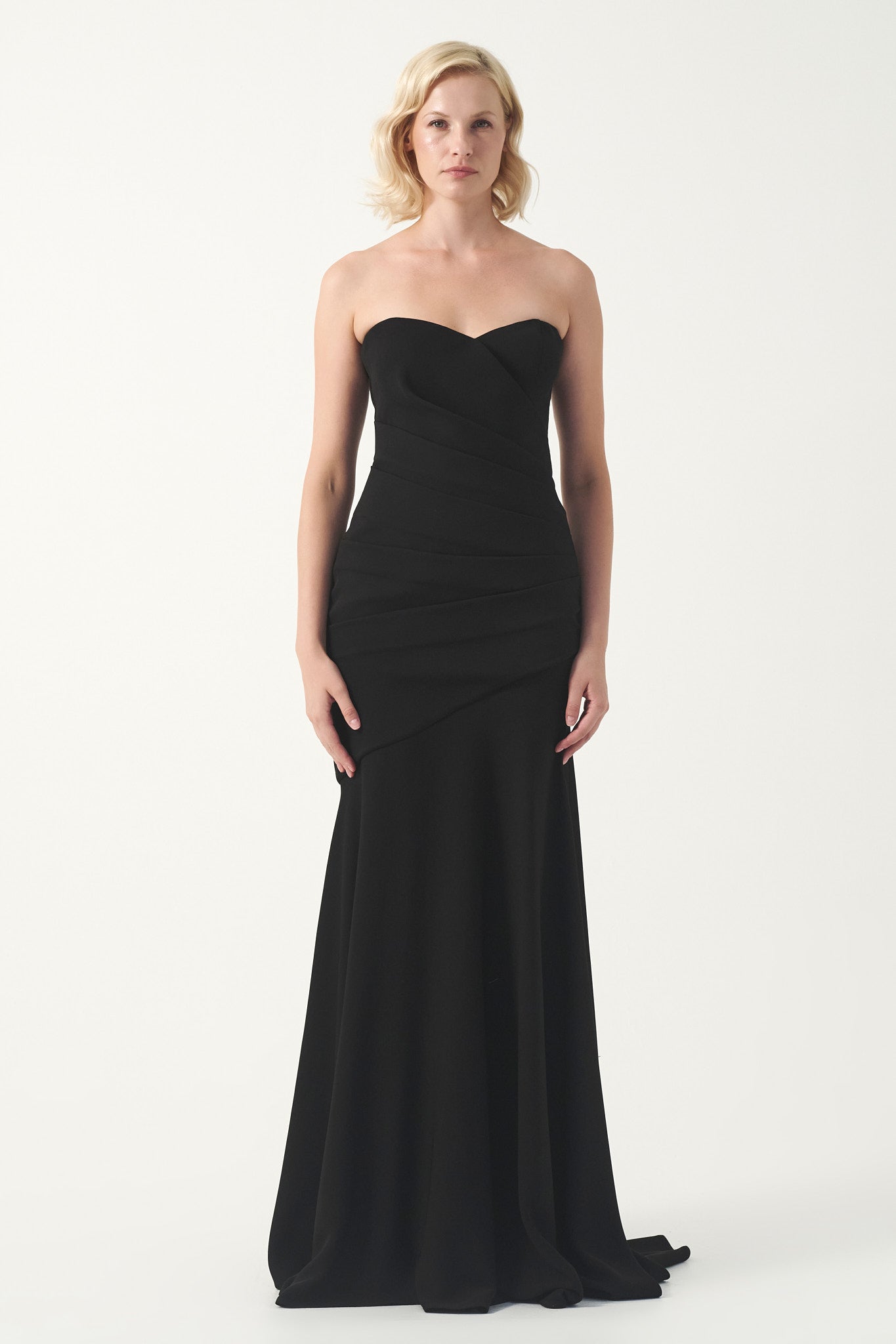 Strapless Sweetheart Gown with Asymmetric Draping