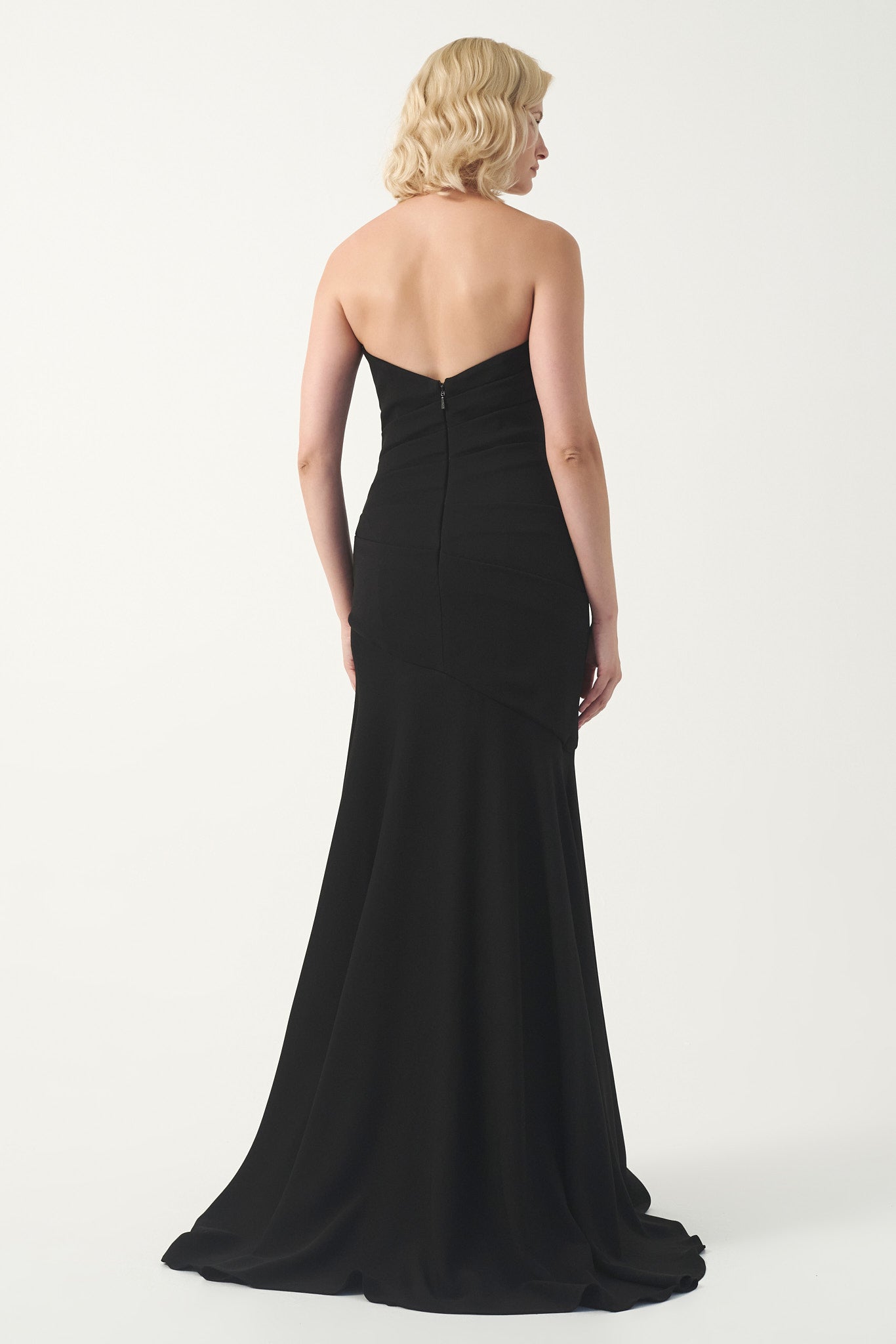 Strapless Sweetheart Gown with Asymmetric Draping