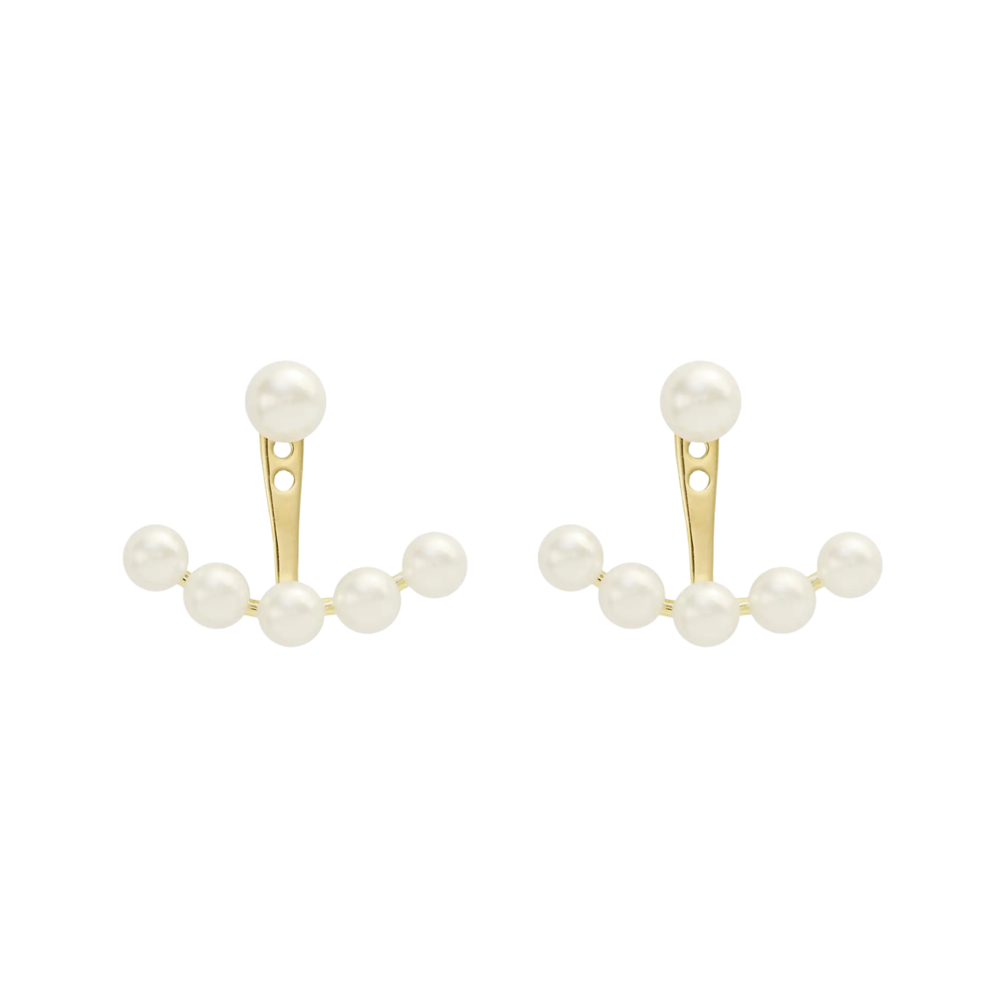 Silver Pearl Swing Earrings