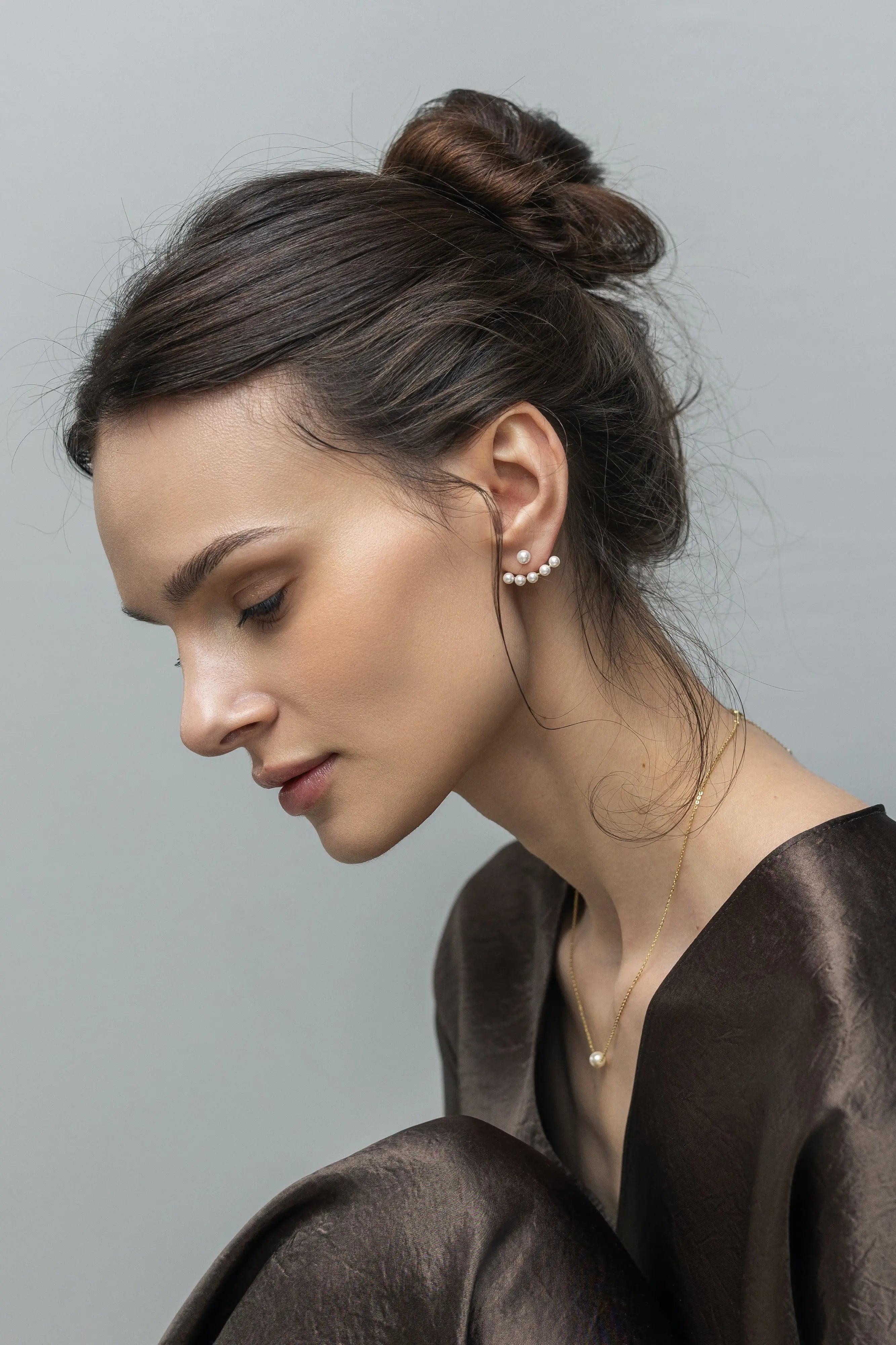 Silver Pearl Swing Earrings