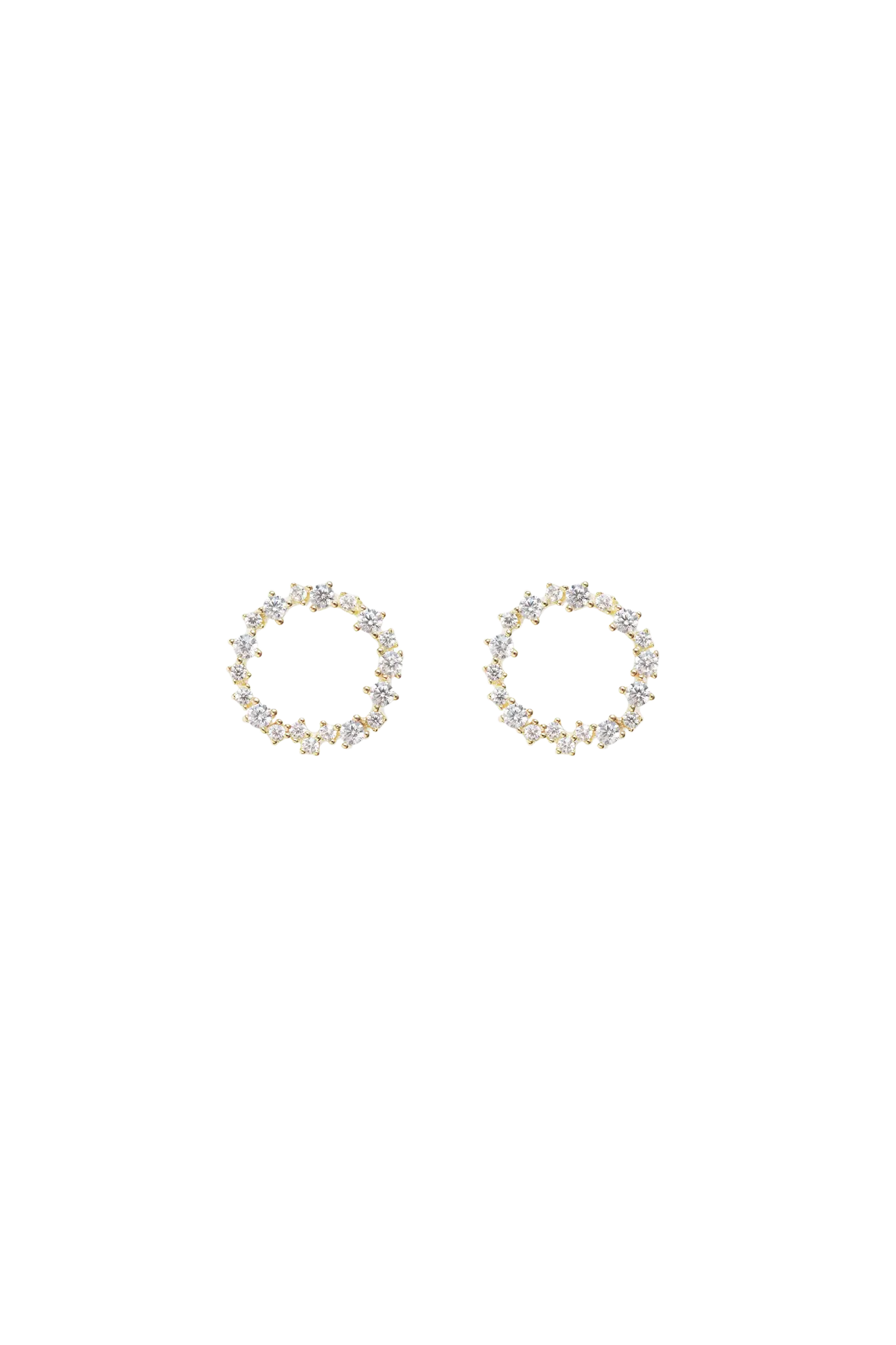 Silver Circle of Life Earrings - Crown