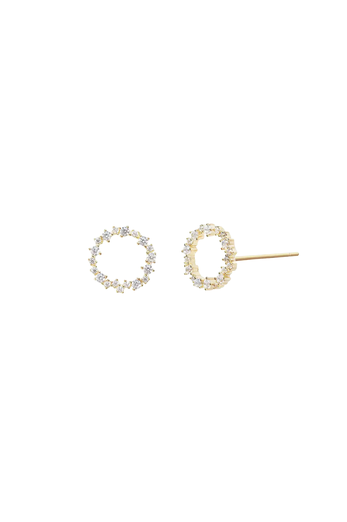 Silver Circle of Life Earrings - Crown