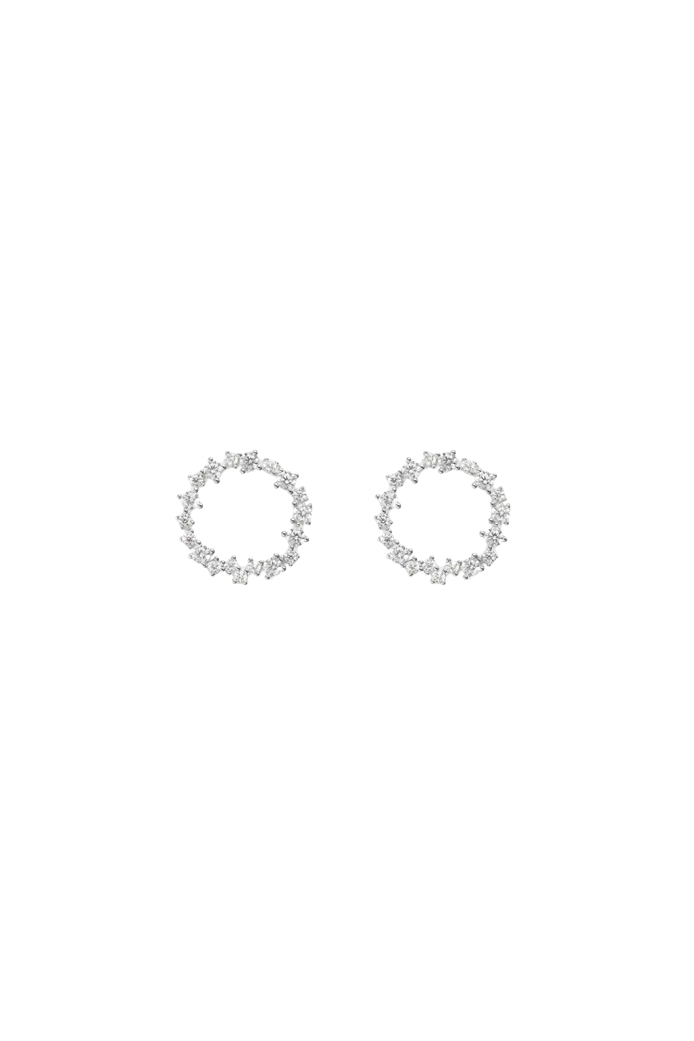 Silver Circle of Life Earrings - Crown