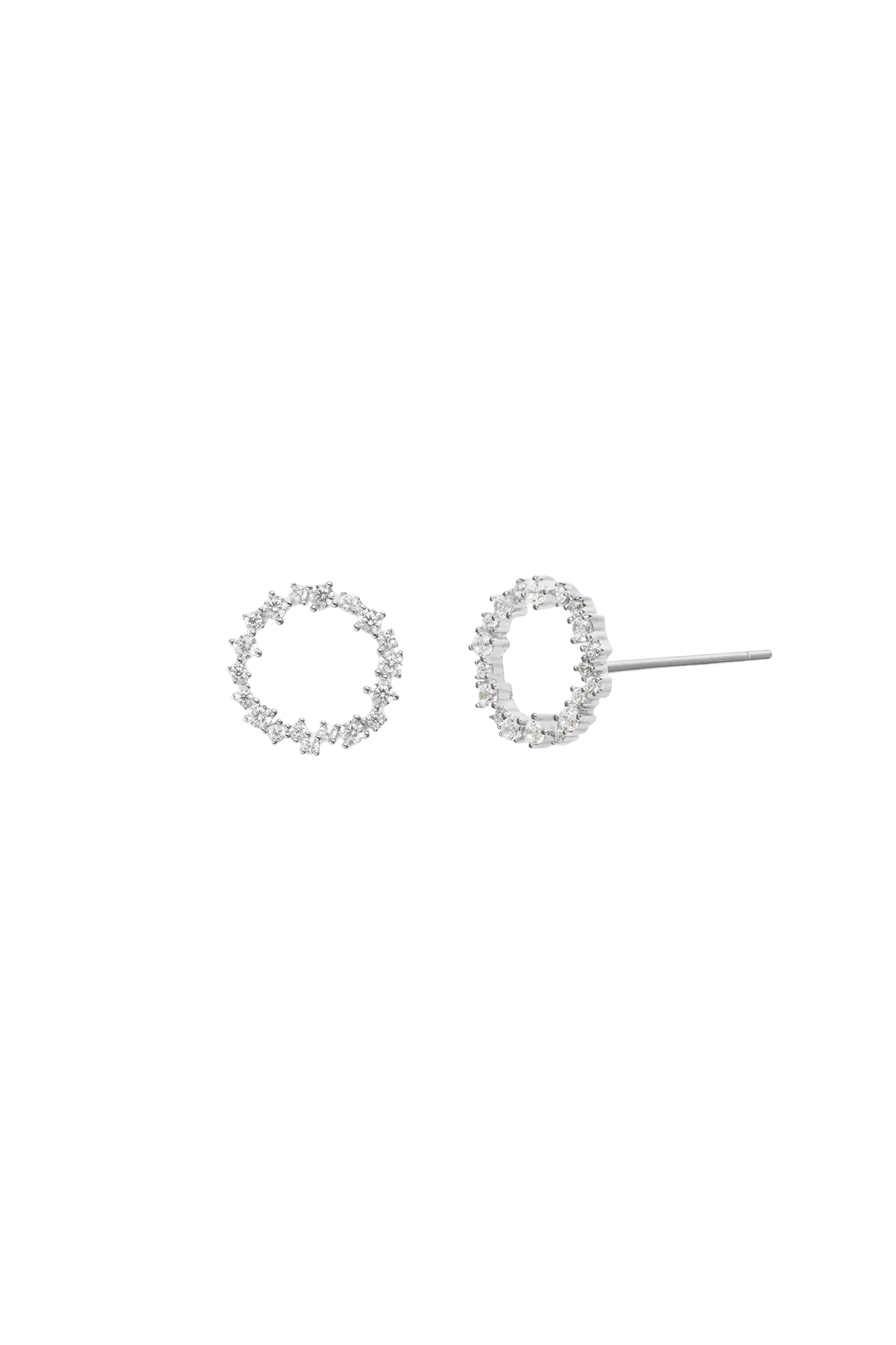 Silver Circle of Life Earrings - Crown