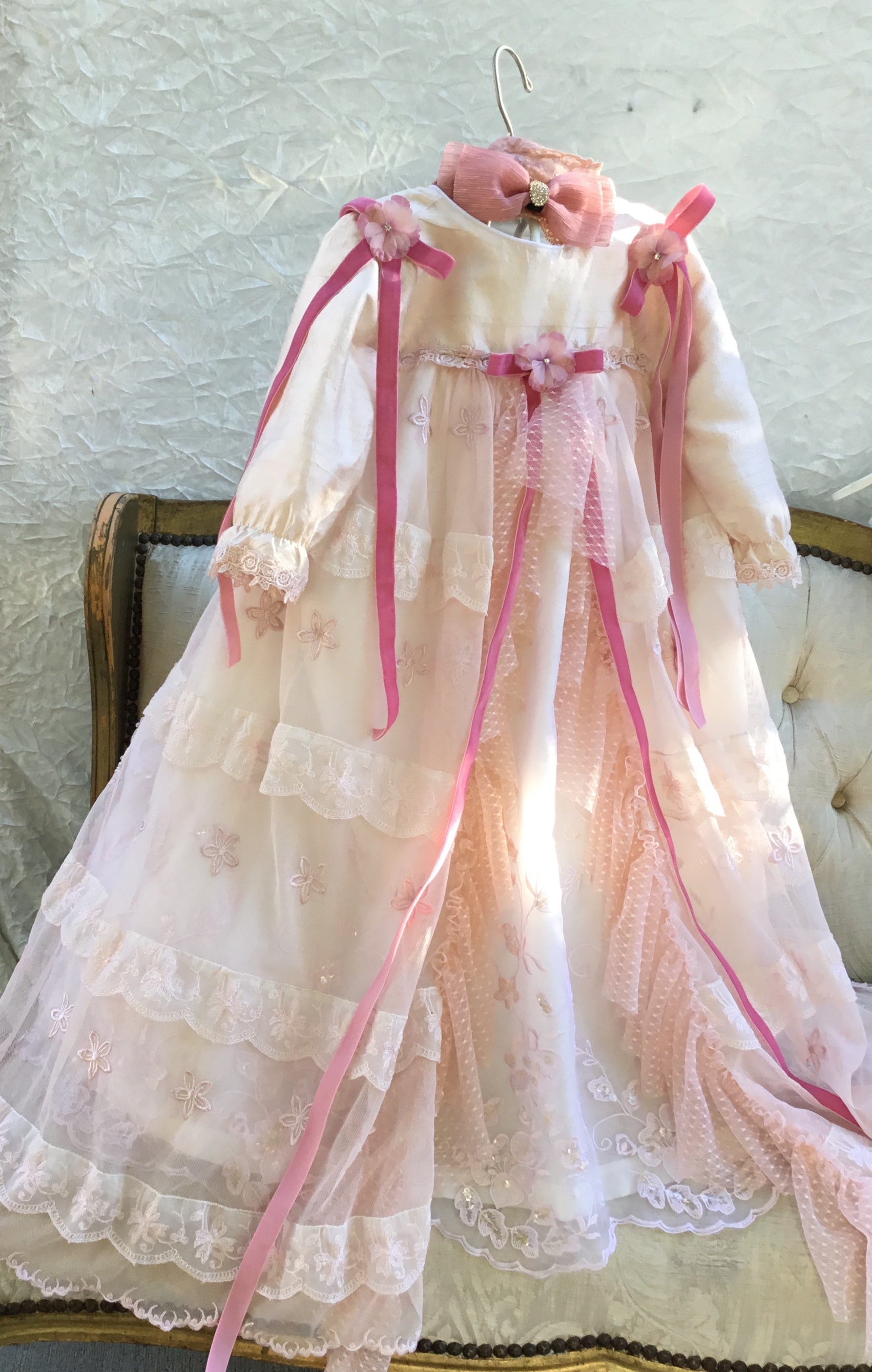 Blush  - Heirloom Christening Gown