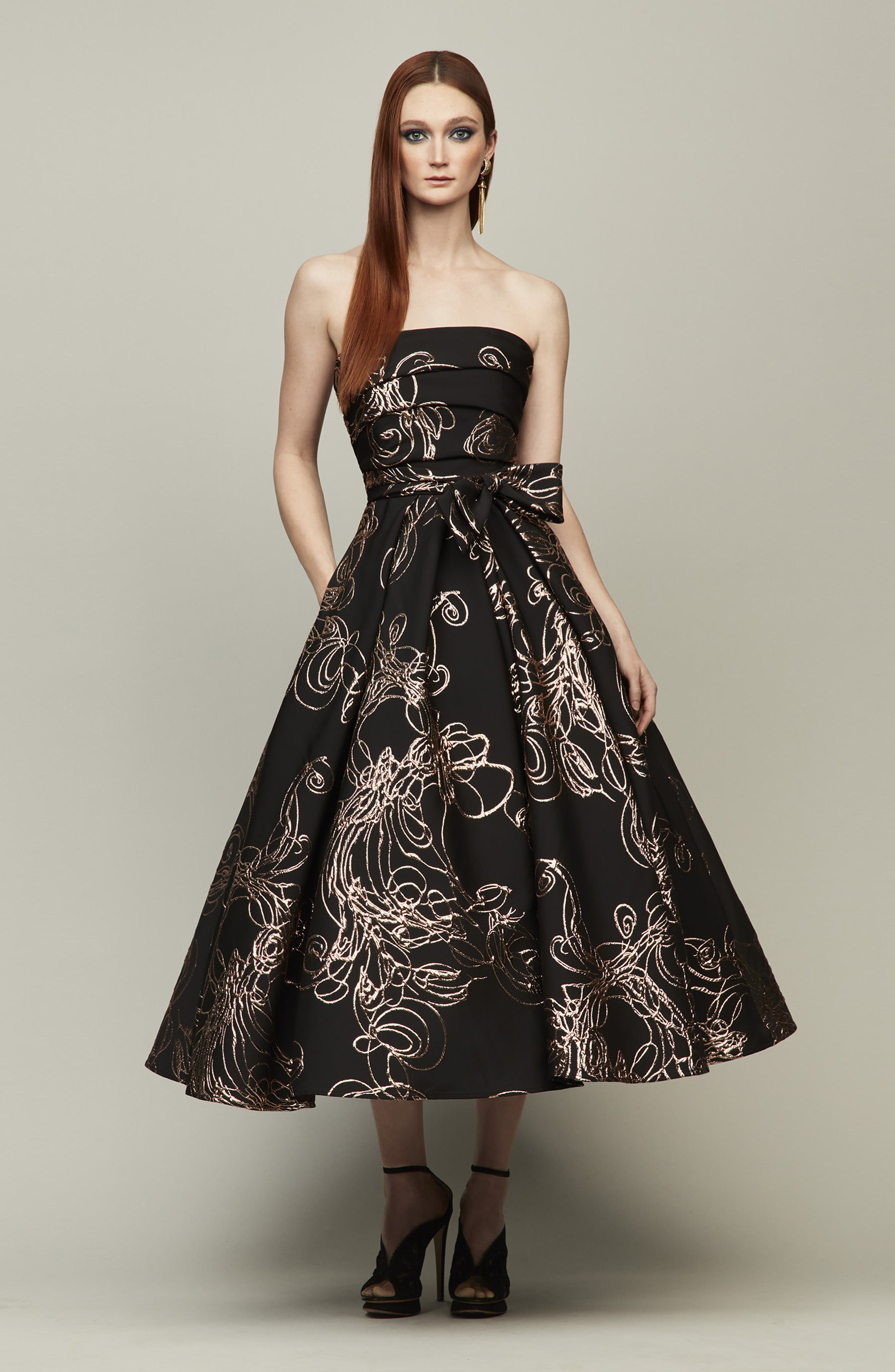 Strapless Midi Dress