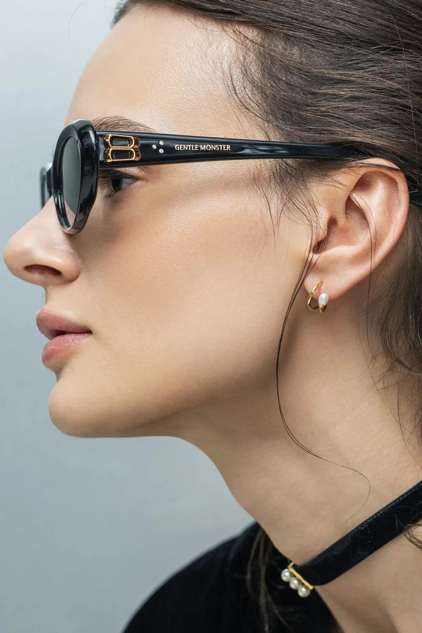 Silver Pearl on Loop Earrings