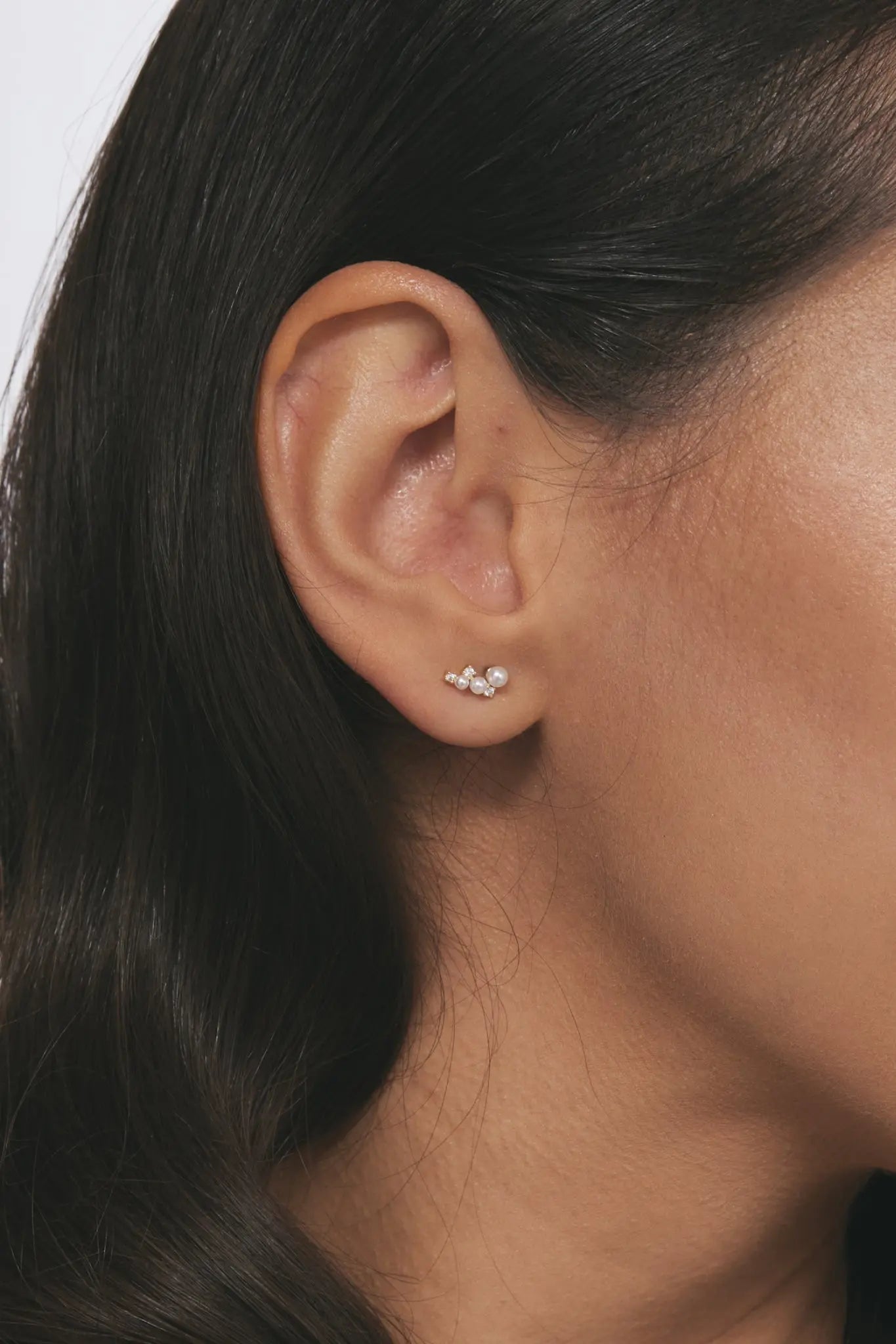 Pearly Constellation Silver Earrings