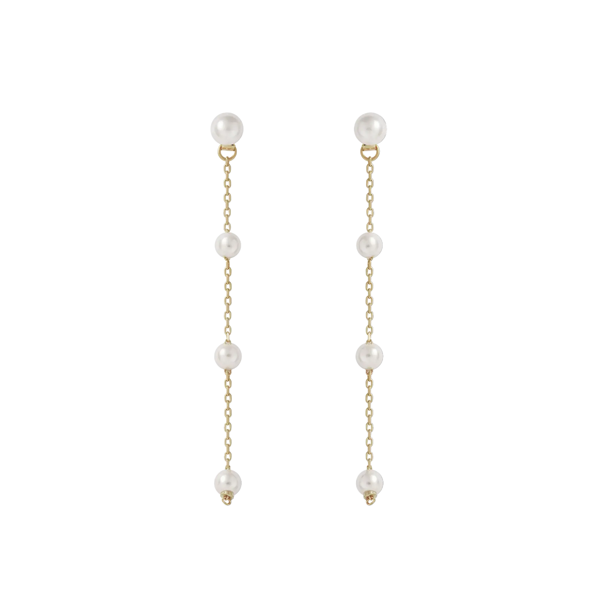 Silver Pearl Drip Drop Earrings