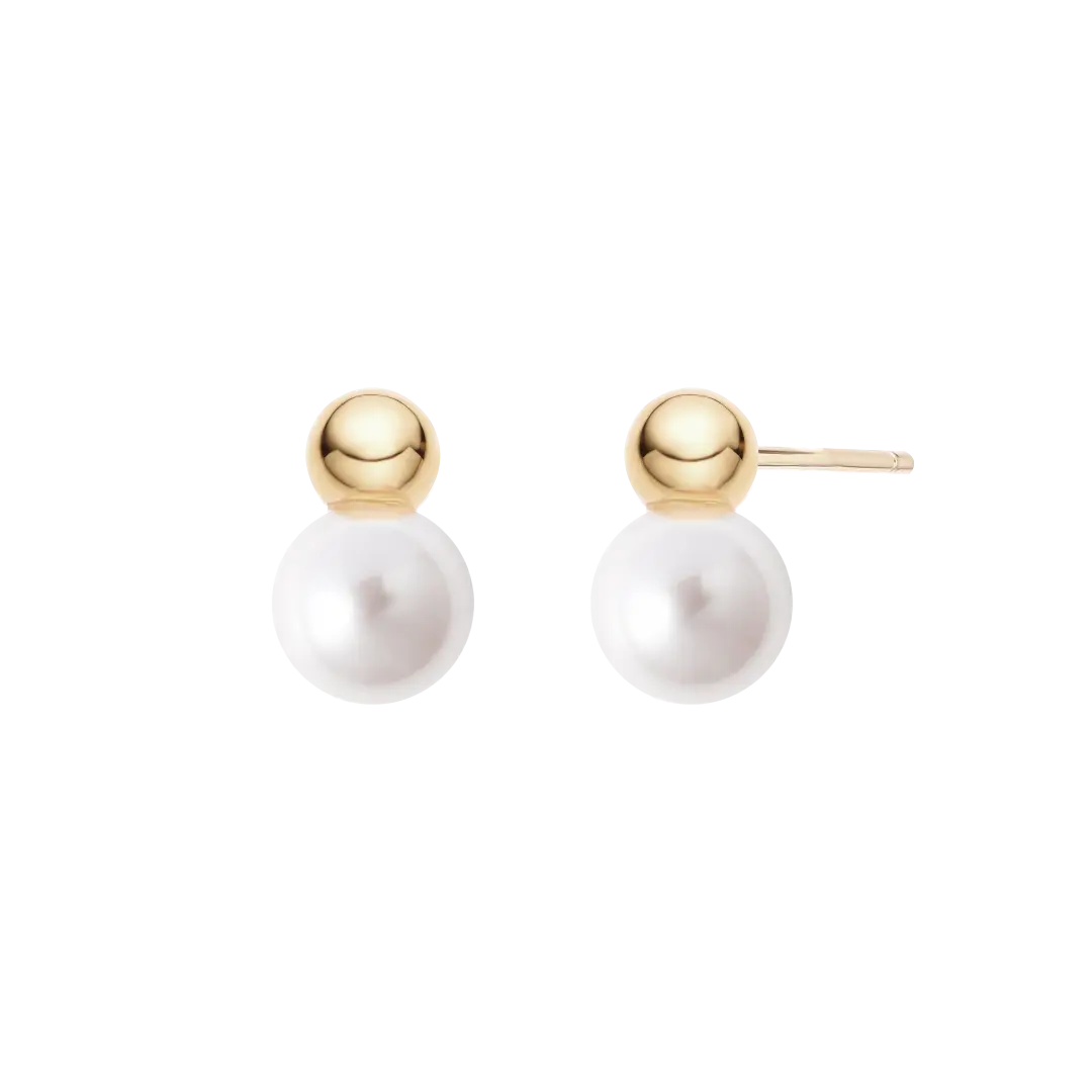 Silver Pearl Drop Earrings