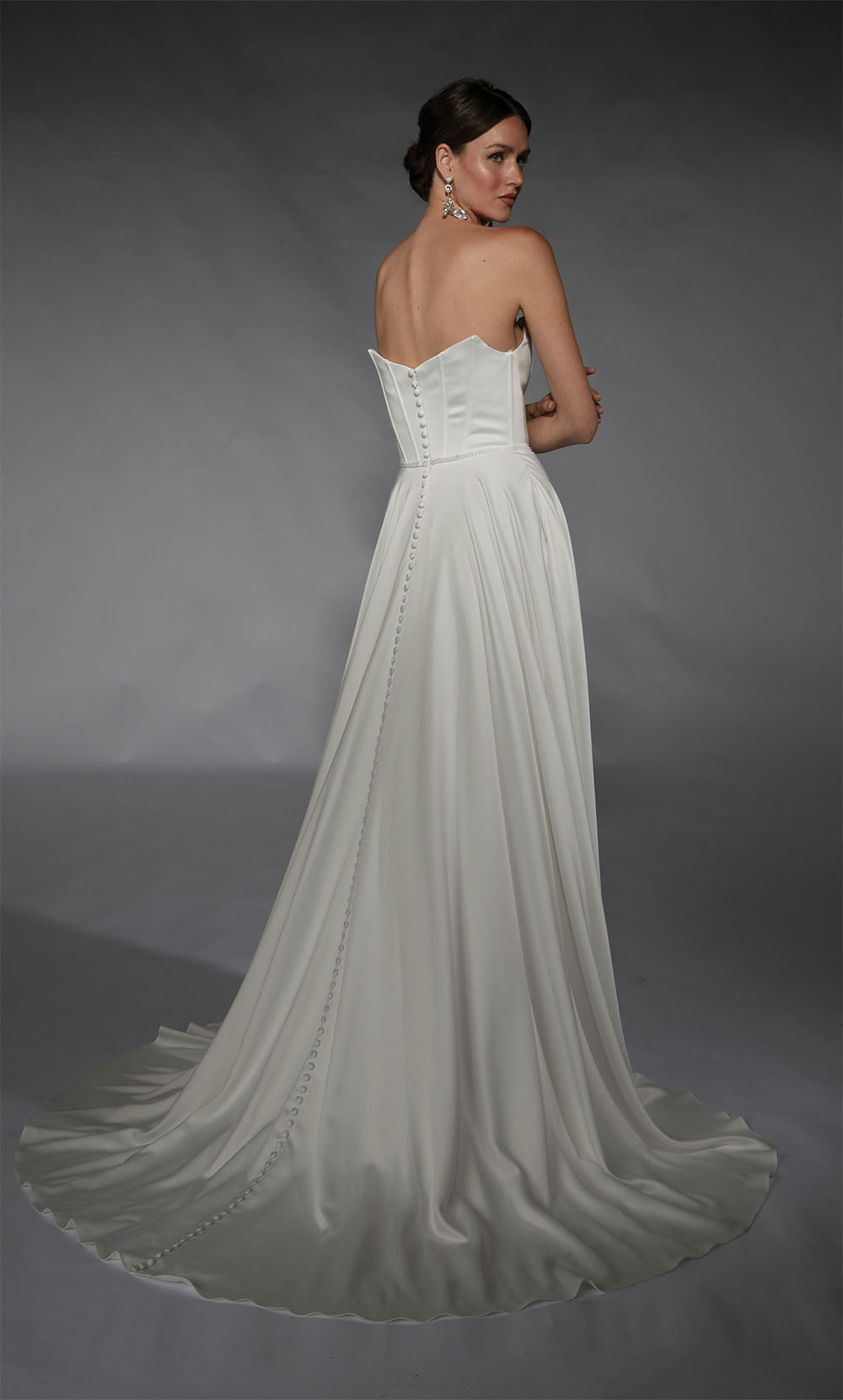 ALYCE Paris 7110 Bridal Scoop Neckline Corset A Line Dress