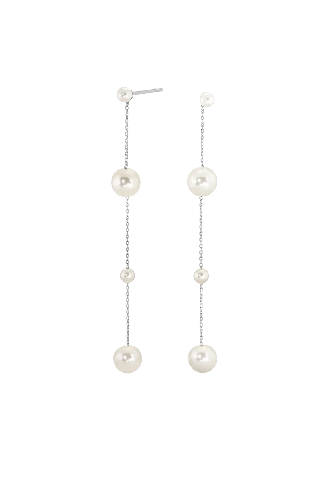 Silver Pearl Drip Drop II Earrings