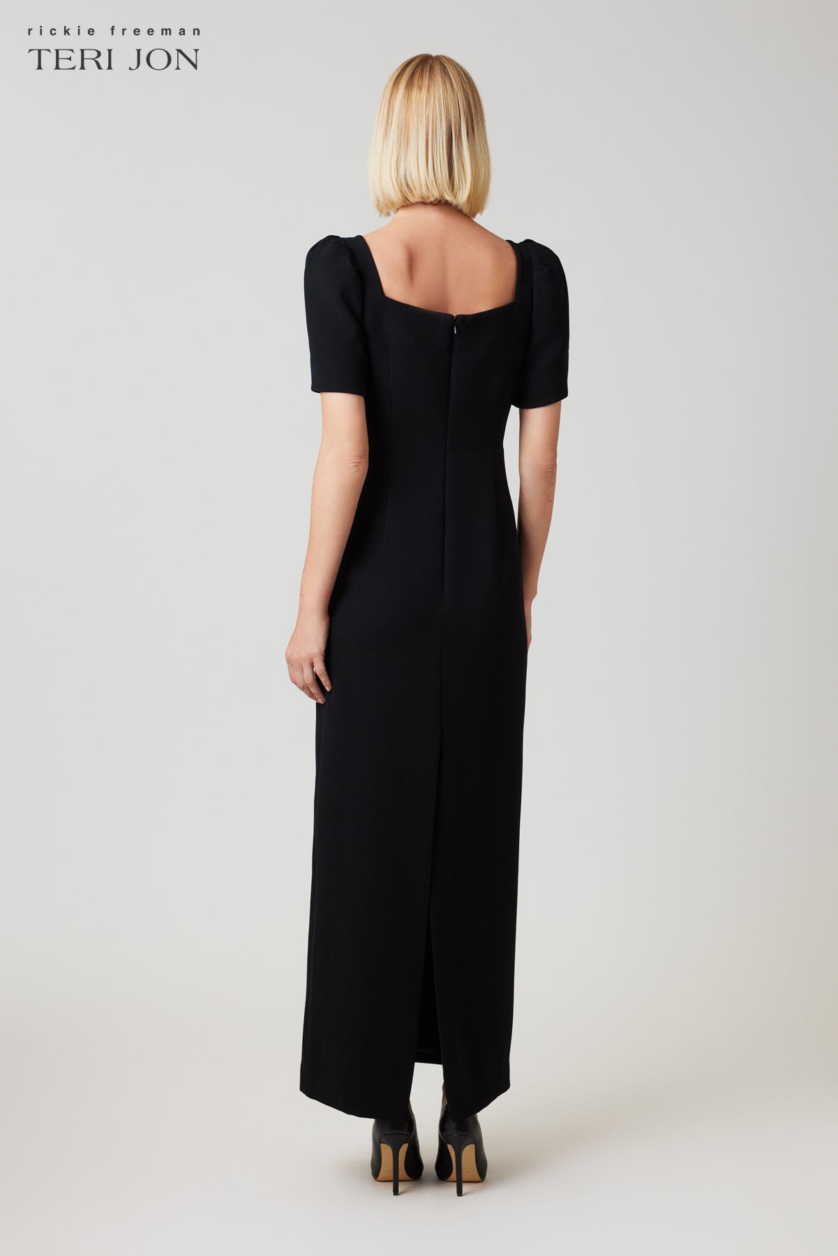 Scallop Stretch Crepe Gown