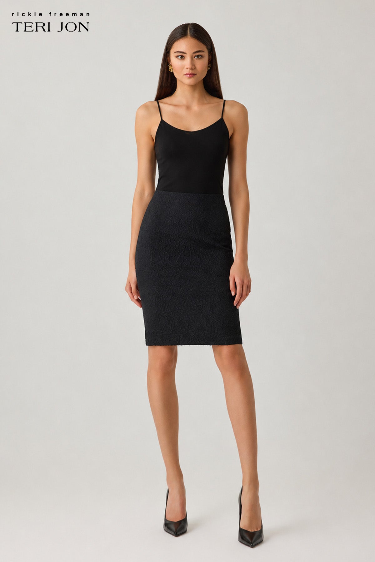 Jacquard Straight Skirt