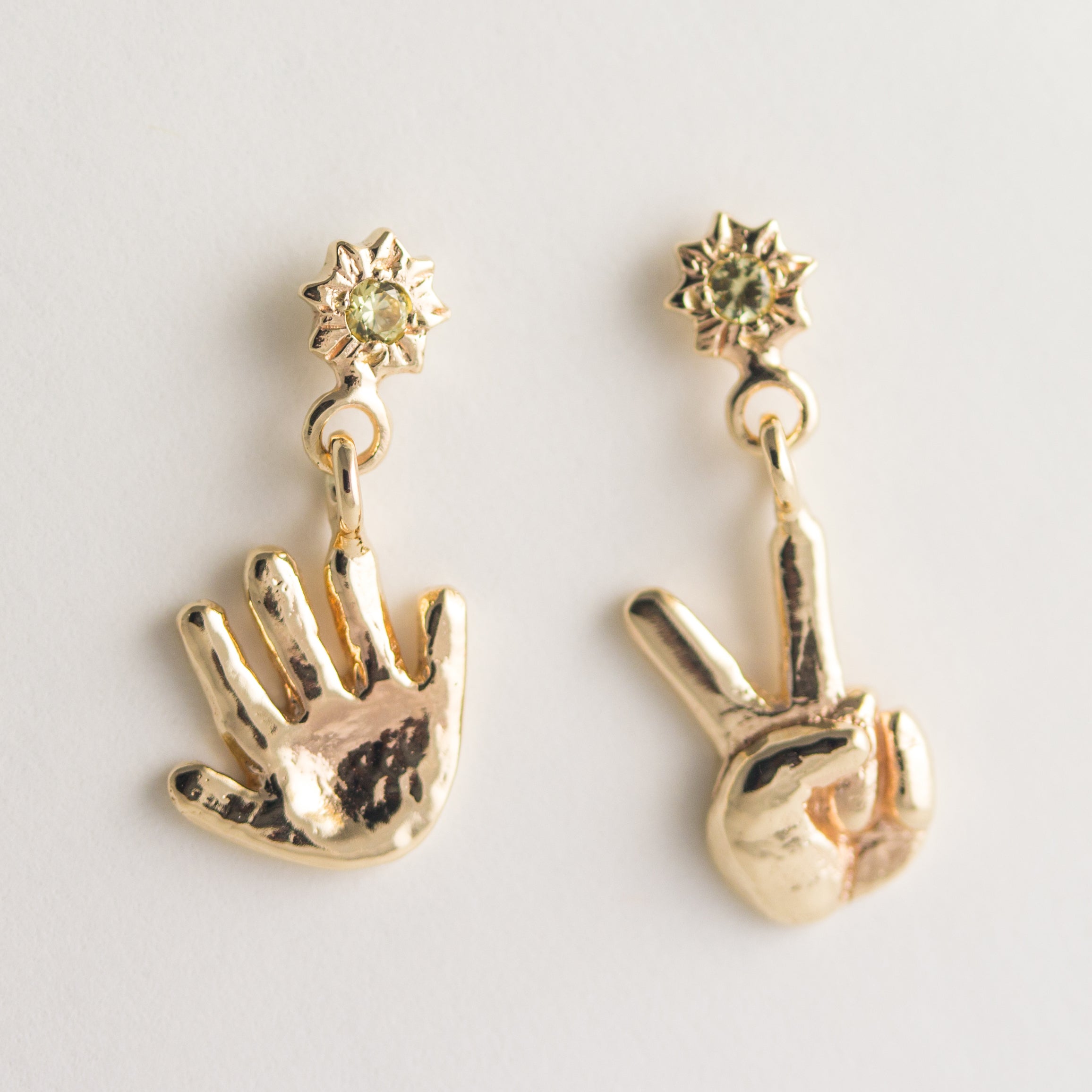 Starry Scissors Sapphire Earrings