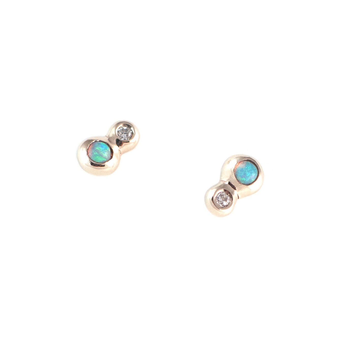 Awa Opal and Diamond Earrings