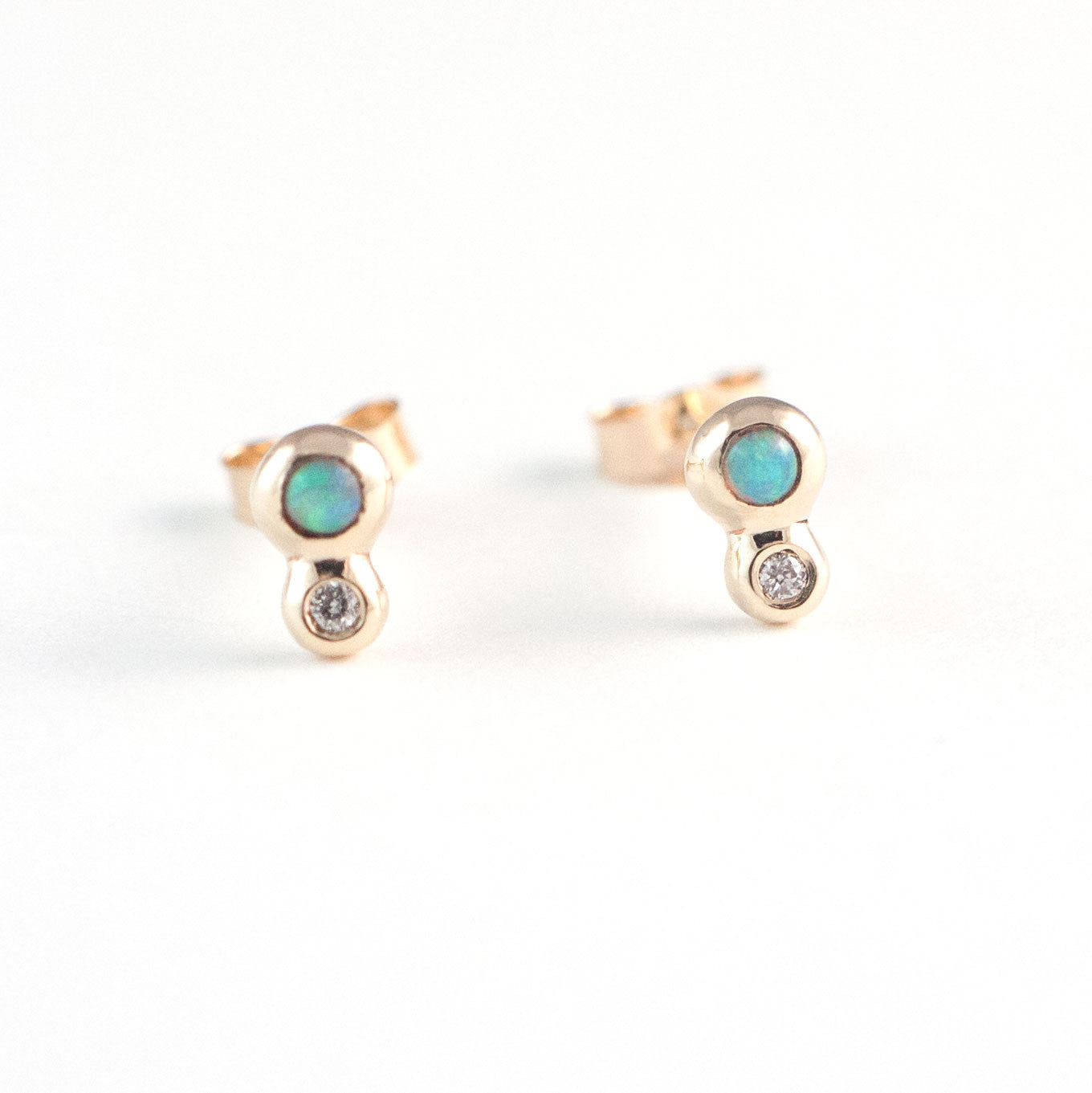 Awa Opal and Diamond Earrings