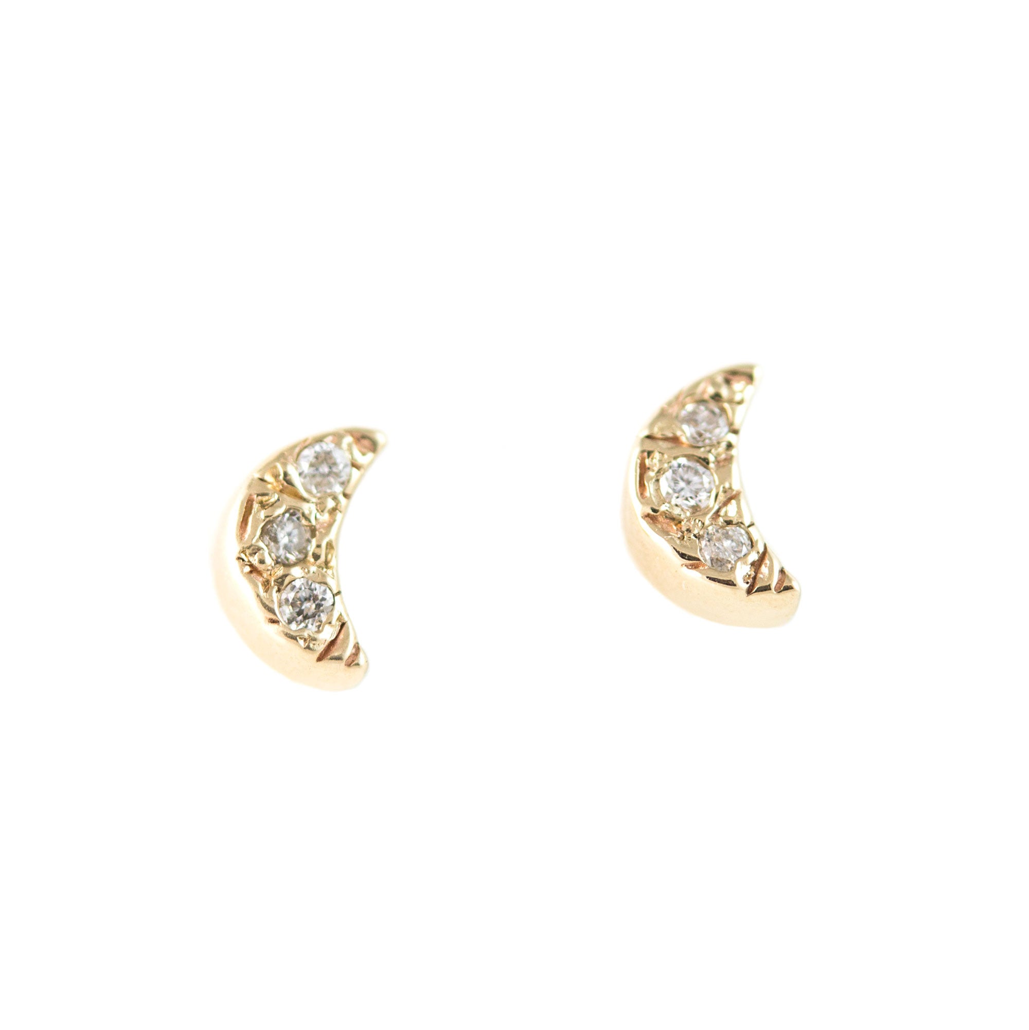 Crescent Diamond Earrings